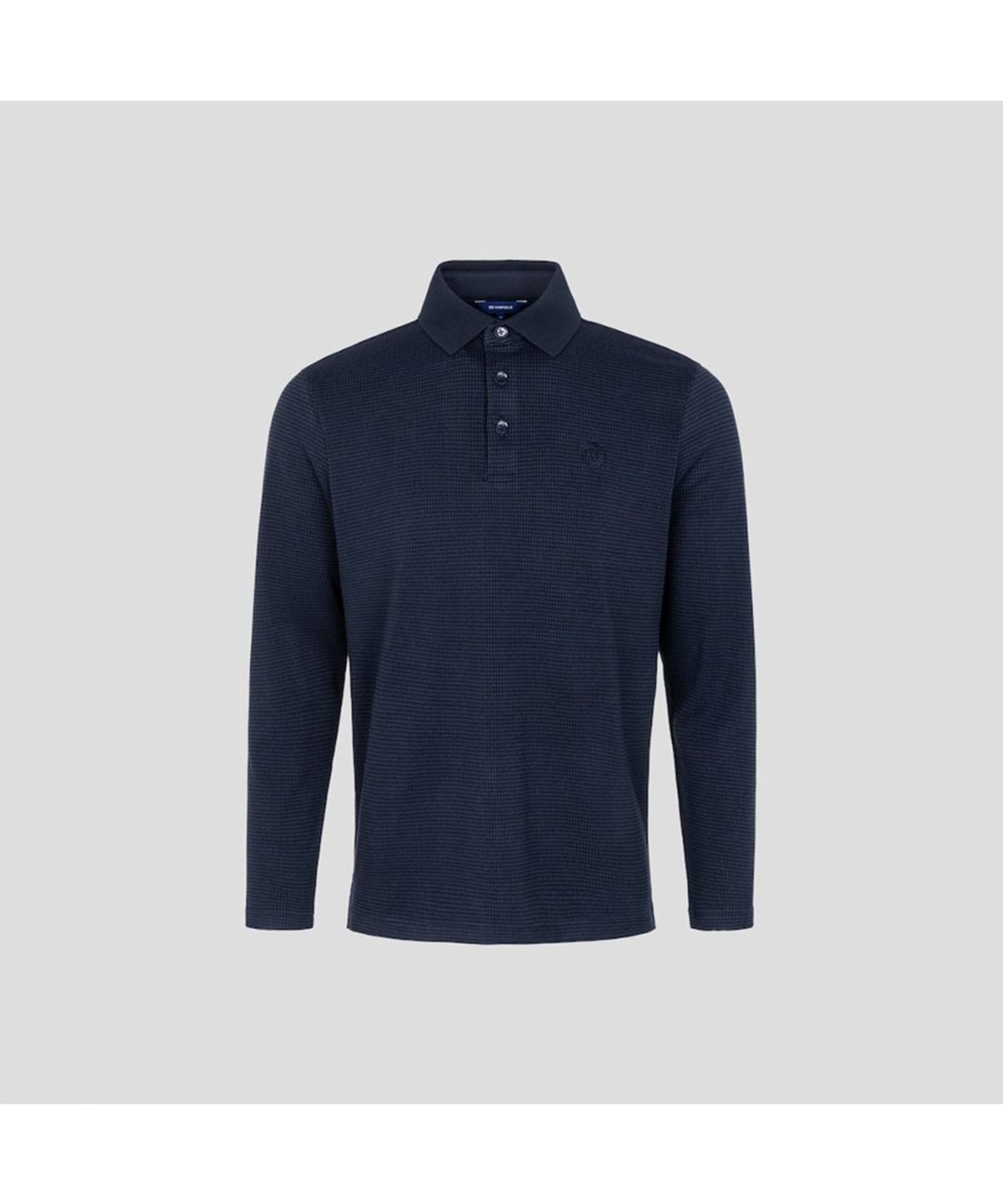 빈폴골프(BEANPOLE GOLF) 남성 약기모 하운드투스 잔패턴 칼라 티셔츠 - 네이비