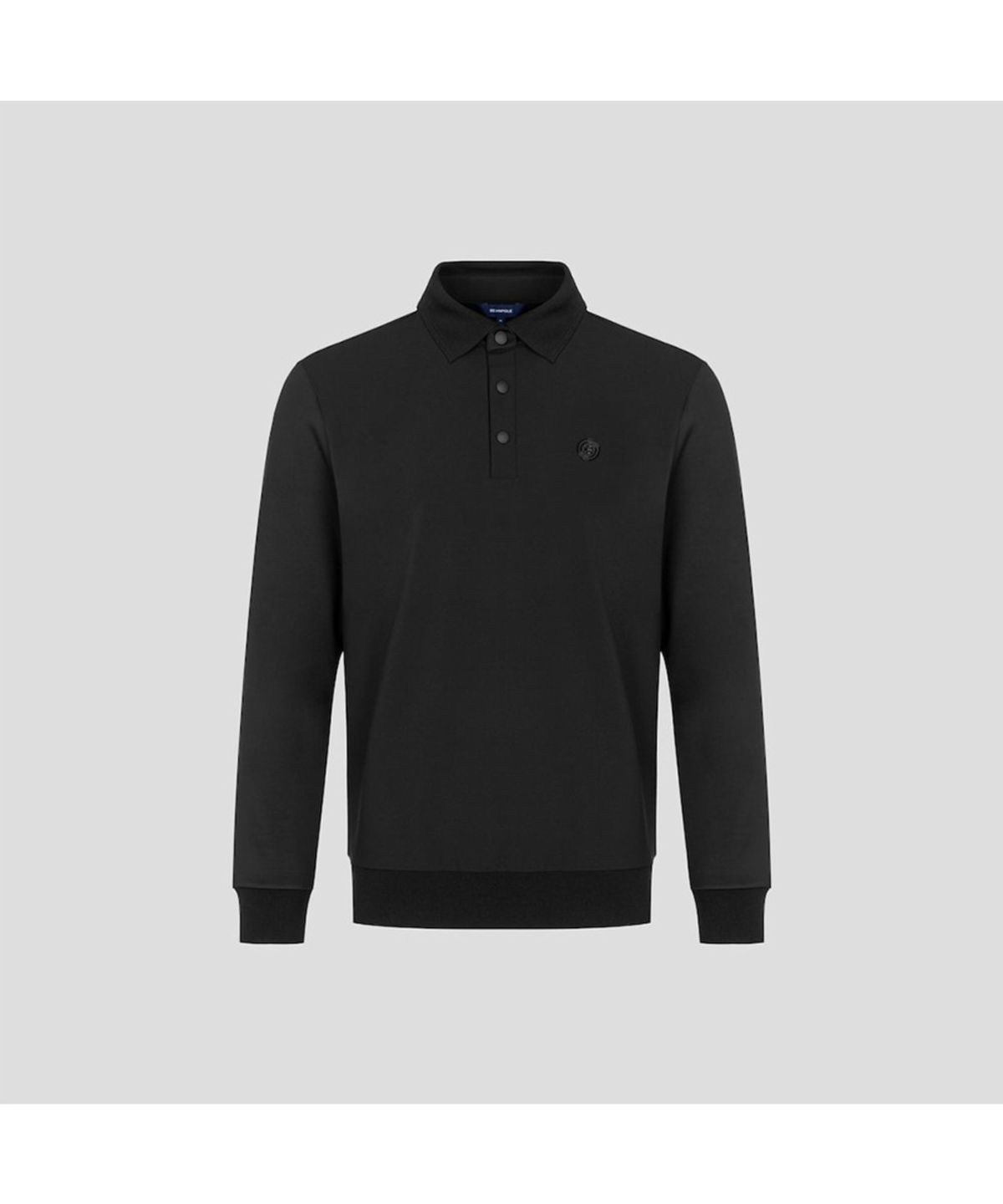 빈폴골프(BEANPOLE GOLF) 남성 우븐 맨투맨 칼라 티셔츠 - 블랙