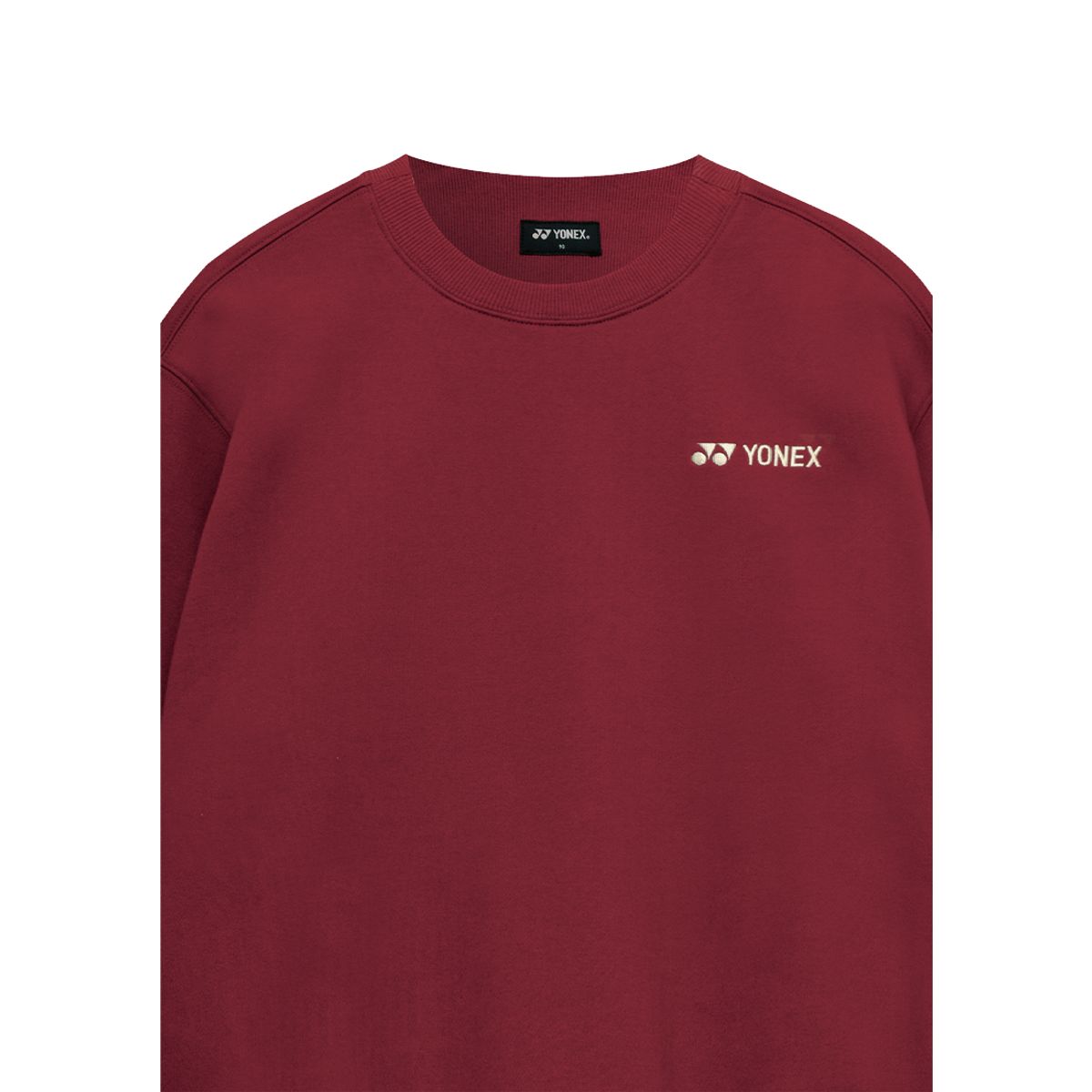 요넥스(YONEX) 253TL004U 버건디 공용 넥 포인트 맨투맨