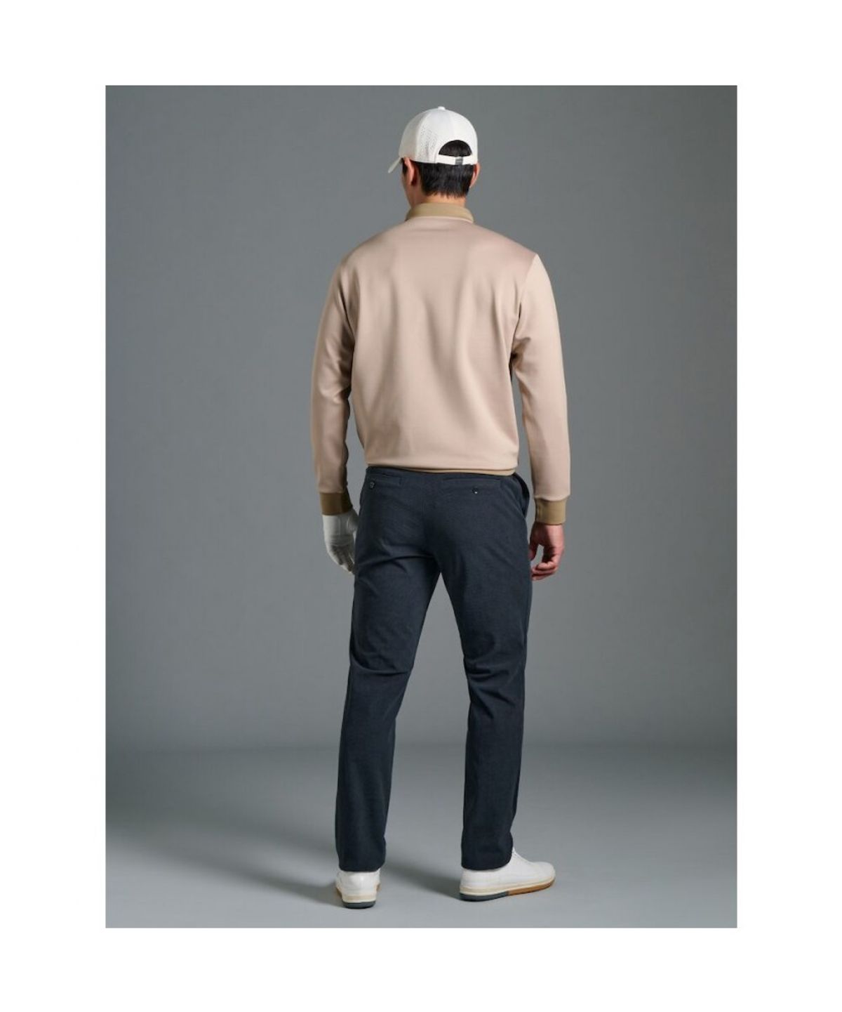 빈폴골프(BEANPOLE GOLF) 남성 우븐 맨투맨 칼라 티셔츠 - 베이지