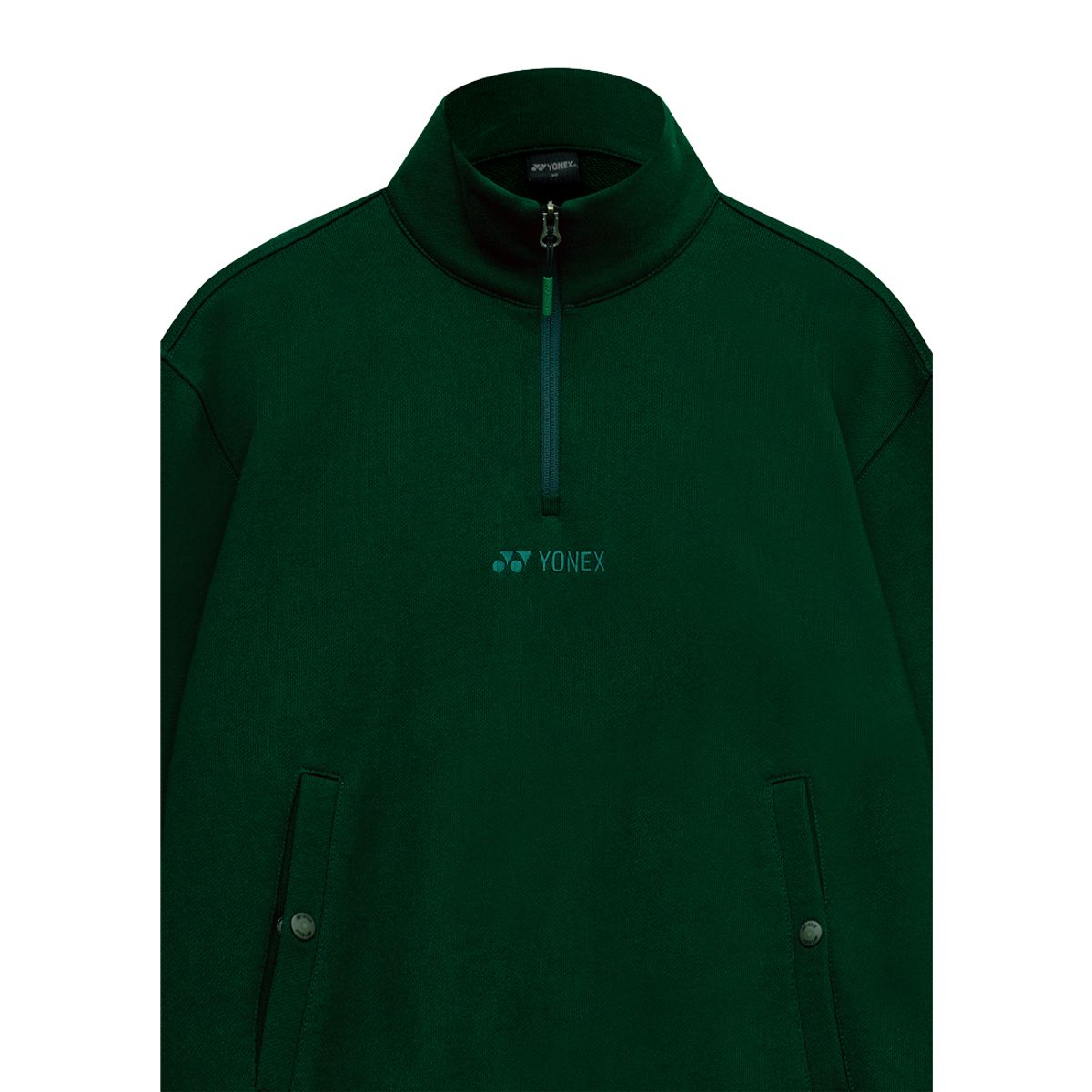 요넥스(YONEX) 253TL005U 다크 그린 공용 하프짚업 맨투맨