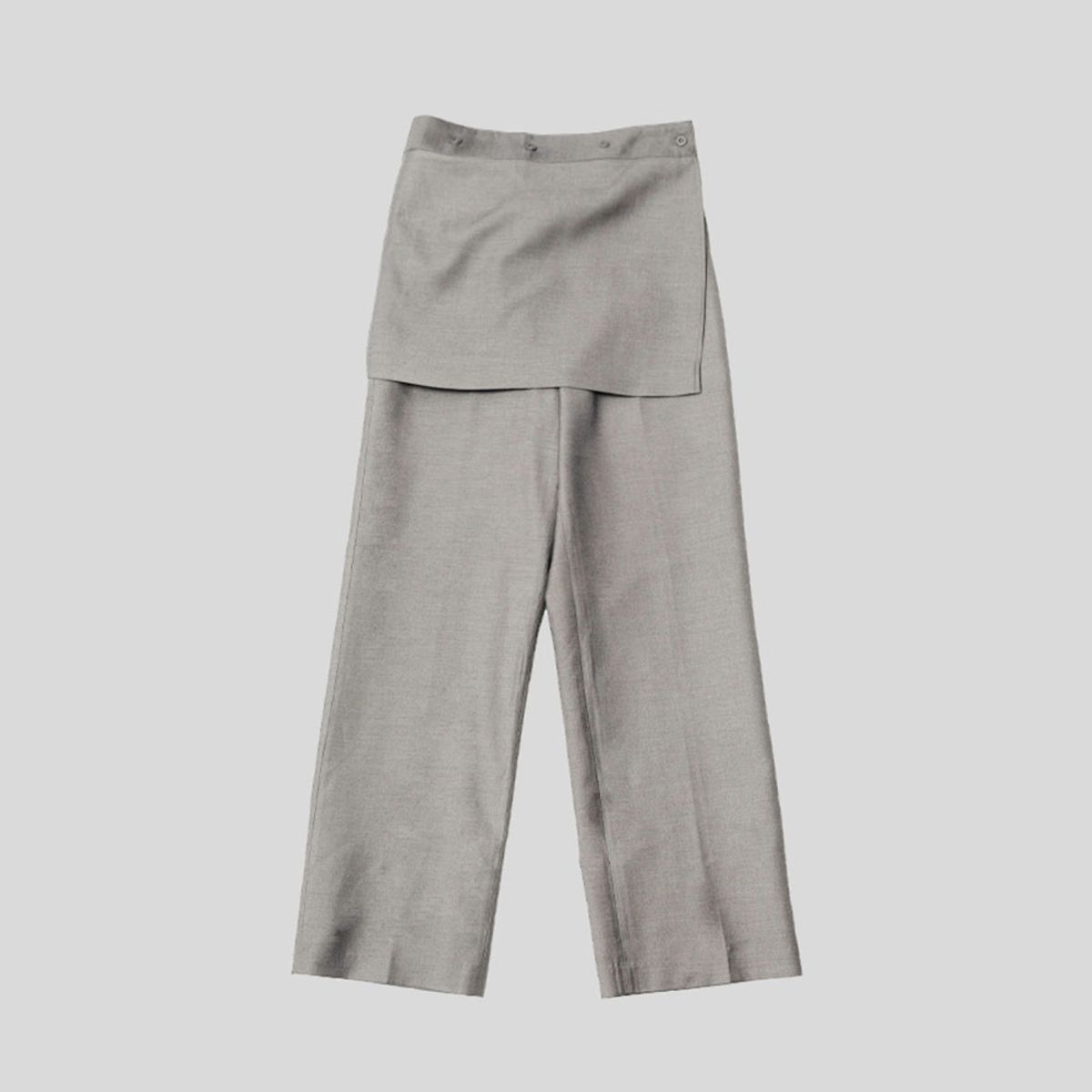 던드롭(DUNDROP) DD_Skirt overlay pants_2color