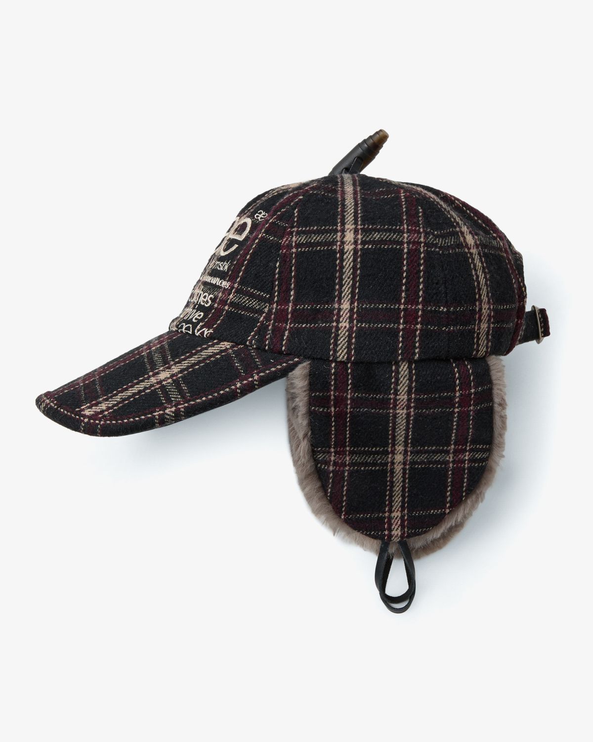 에이이에이이(AEAE) WEB LOGO TROOPER CAP [CHECK BLACK]