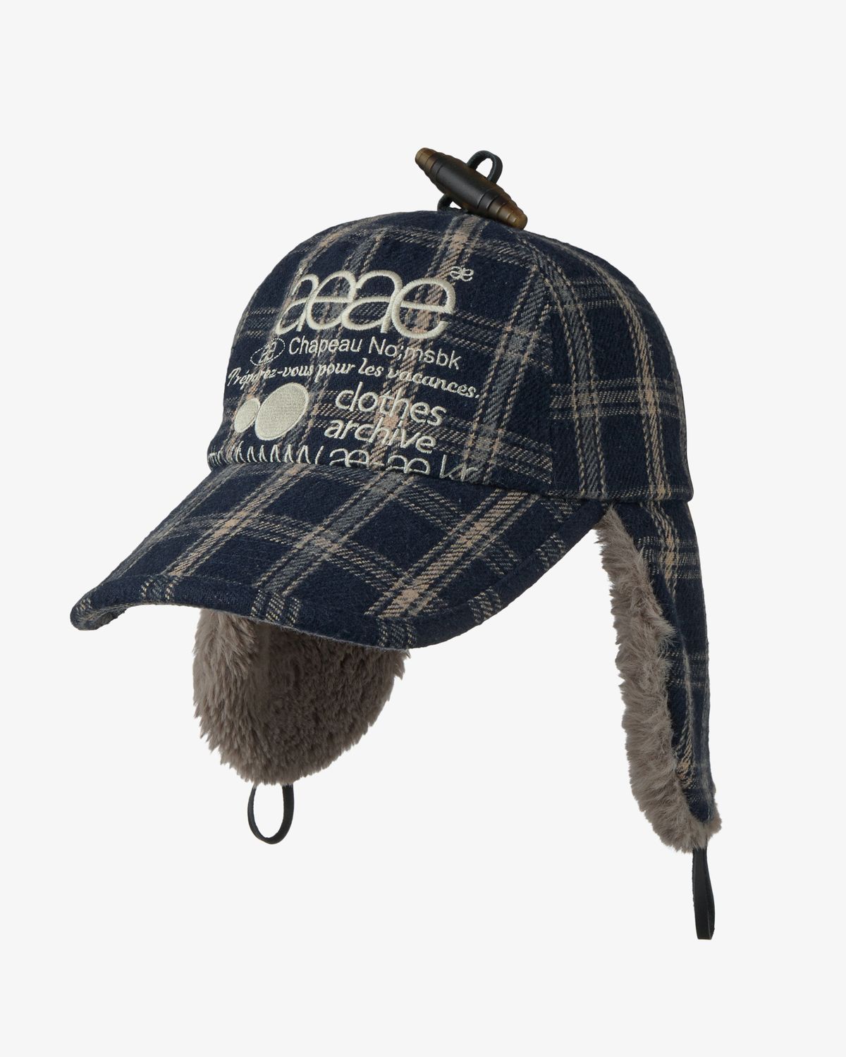 에이이에이이(AEAE) WEB LOGO TROOPER CAP [NAVY]