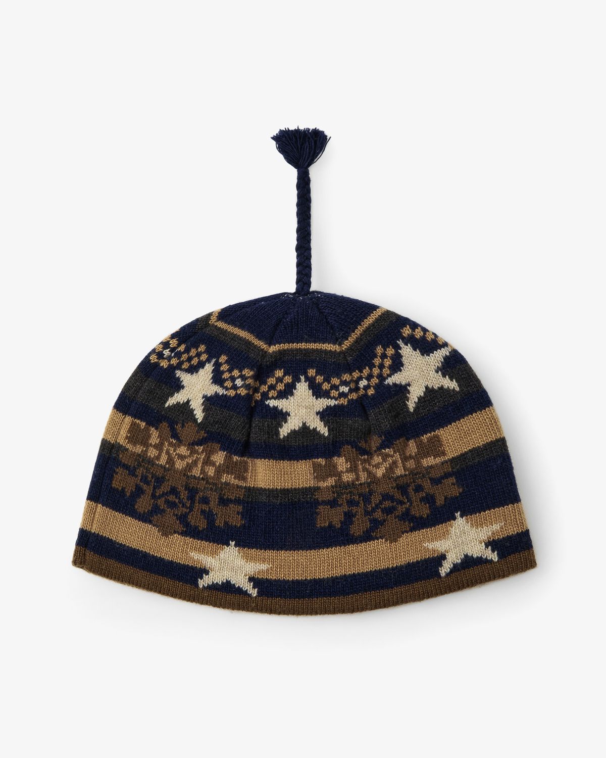 에이이에이이(AEAE) SNOW TASSEL BEANIE [DARK NAVY]