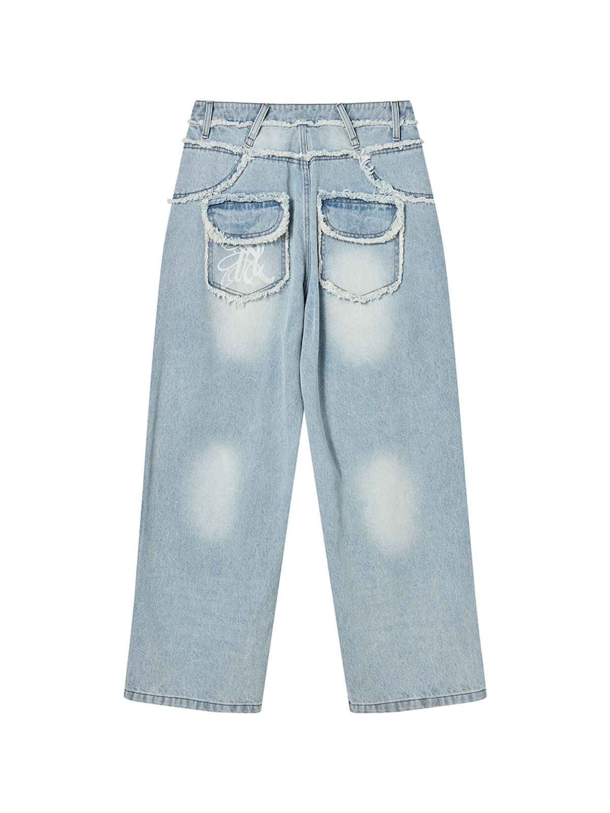 엔와이엑스엑스(NYXX) RAW CUT DENIM PANTS LIGHT BLUE