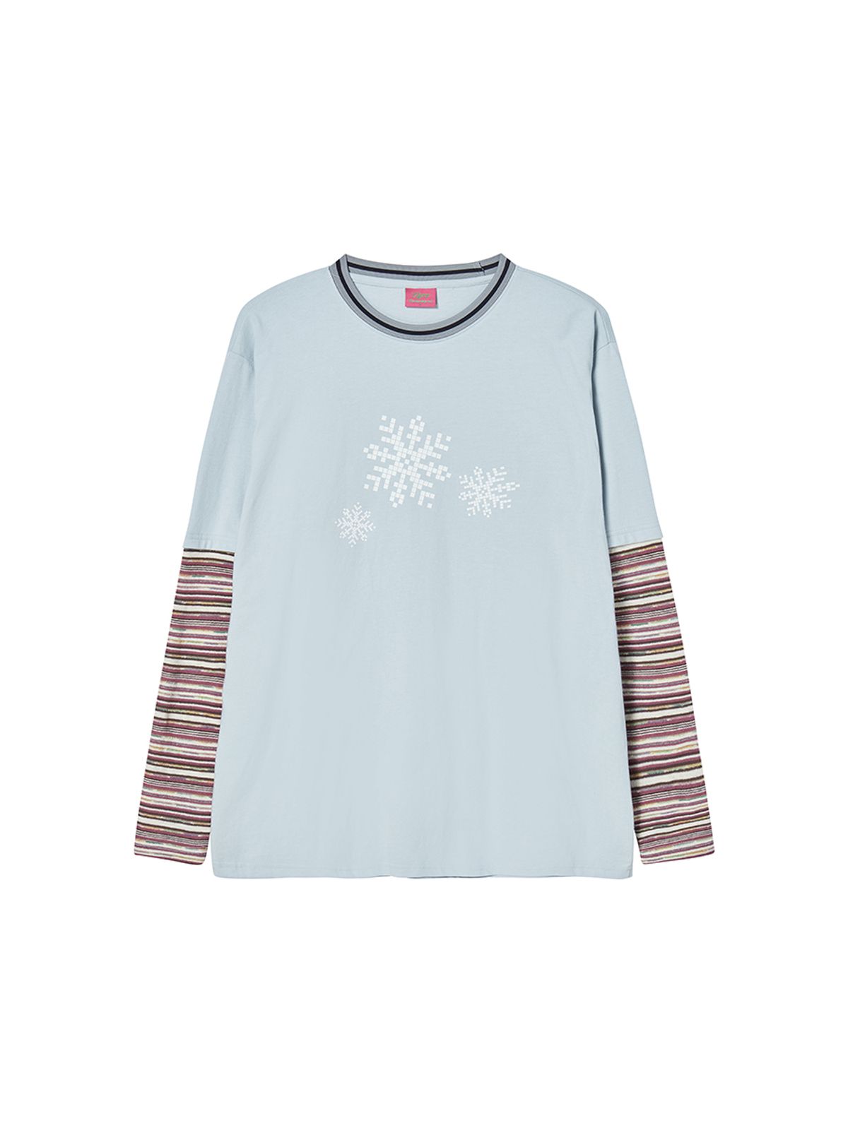 엔와이엑스엑스(NYXX) KNITTED LAYERED L/S LIGHT BLUE