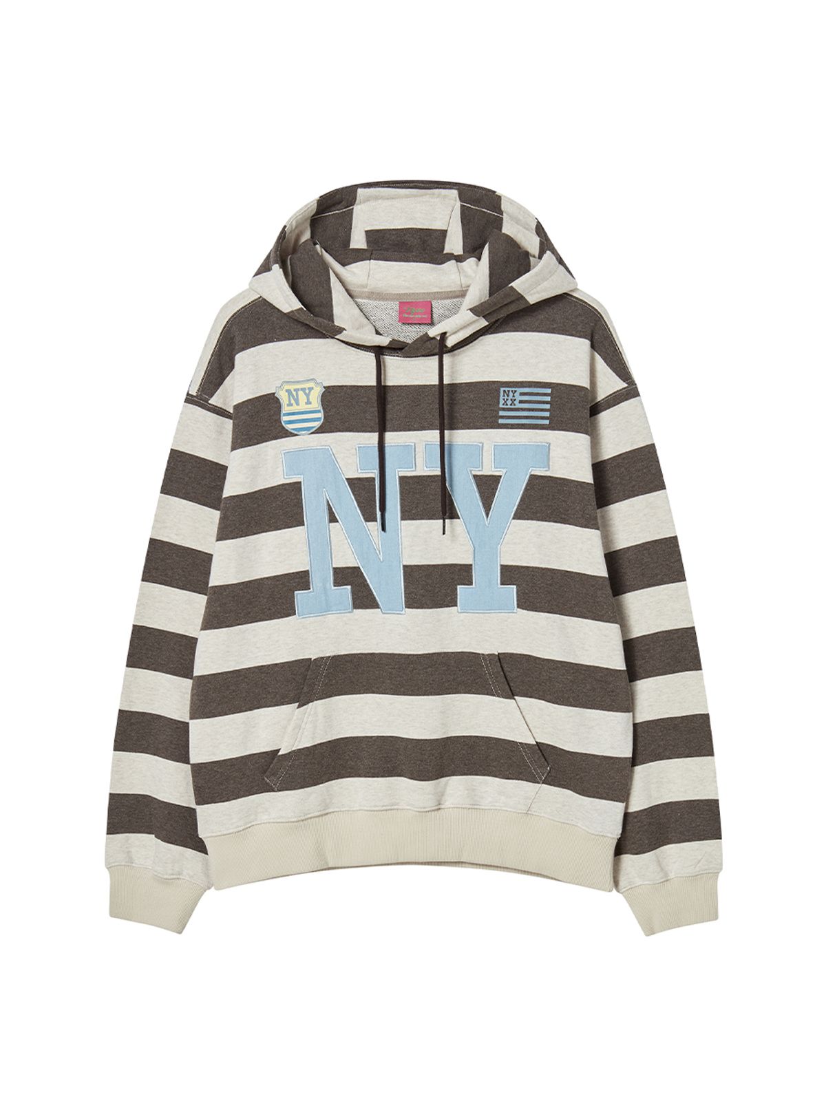 엔와이엑스엑스(NYXX) NY APLIQUE HOODIE BROWN