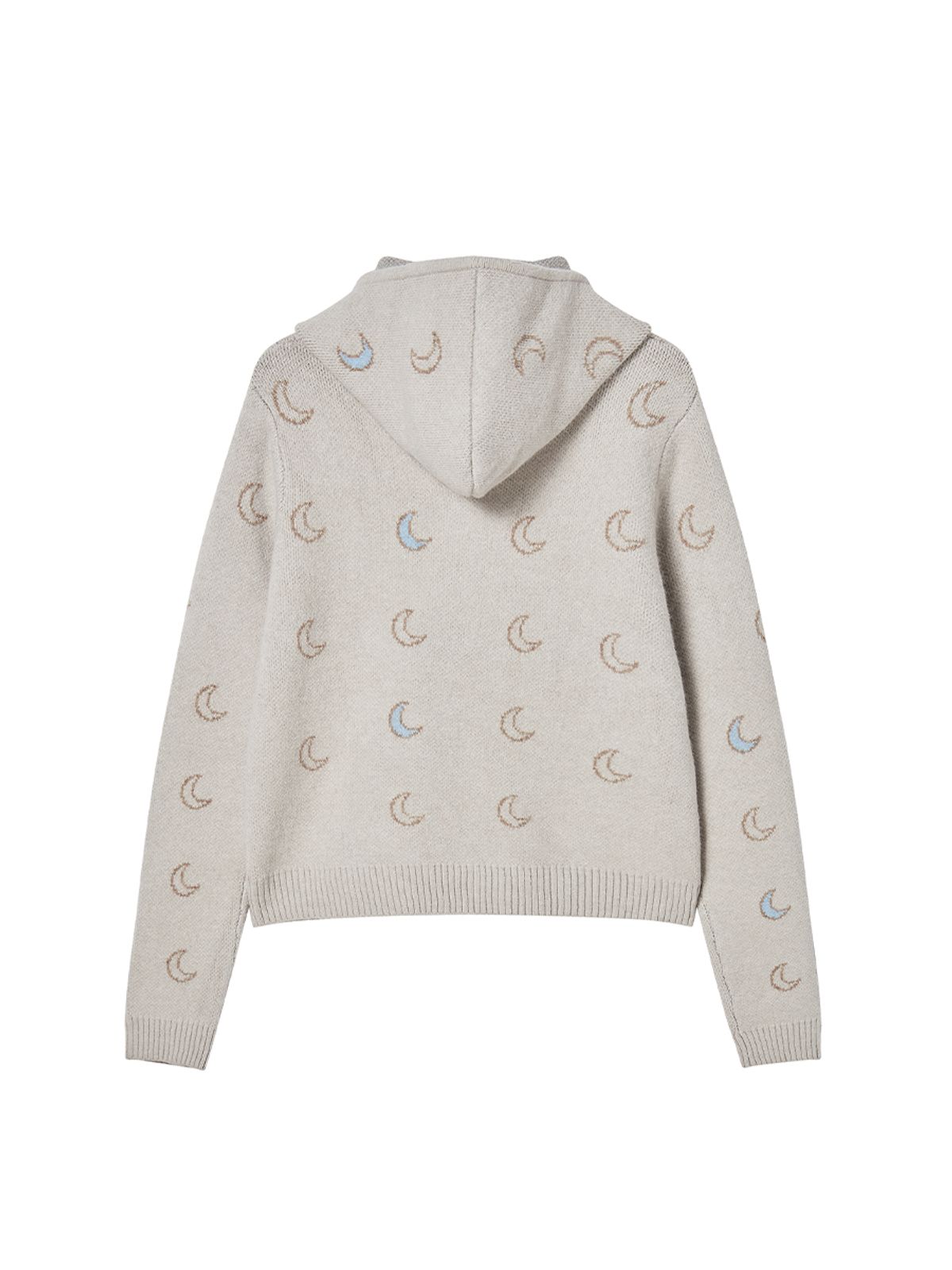 엔와이엑스엑스(NYXX) MOON KNITTED ZIP-UP HOODIE IVORY