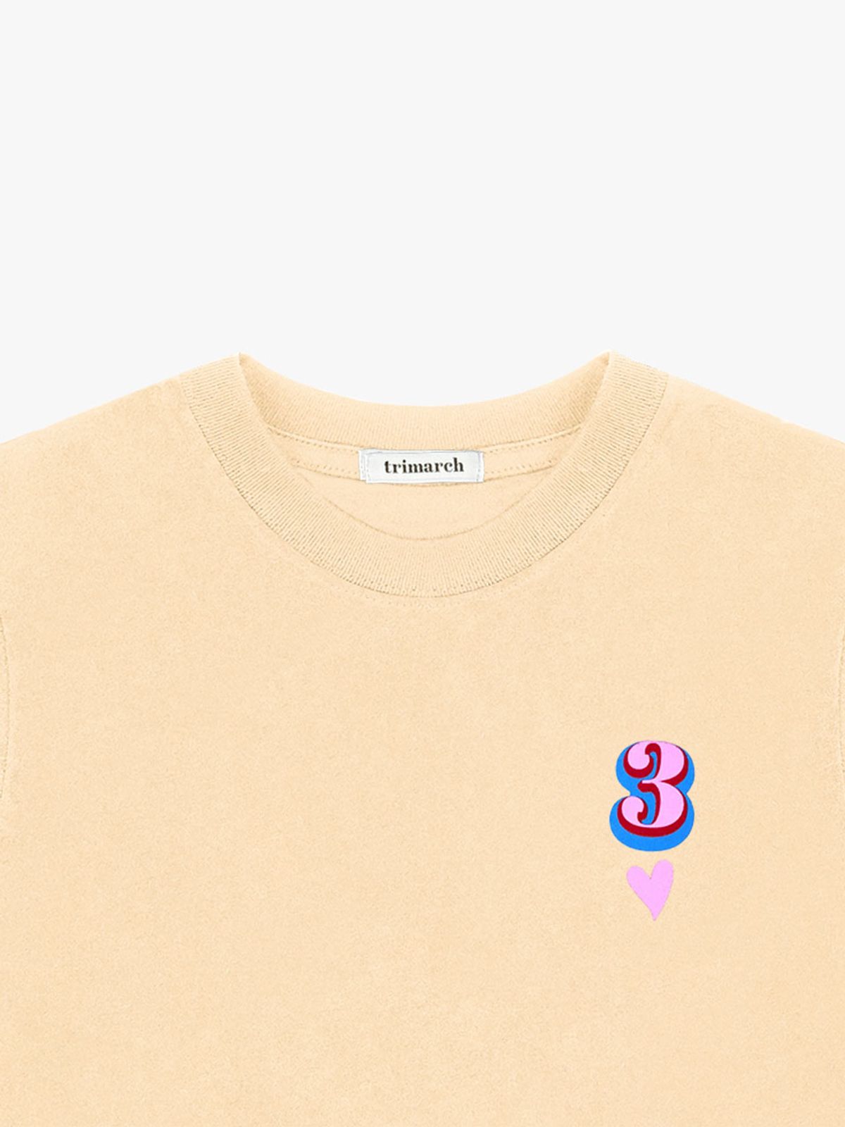 트리마치(TRIMARCH) Tri / Heart T-shirt / Beige