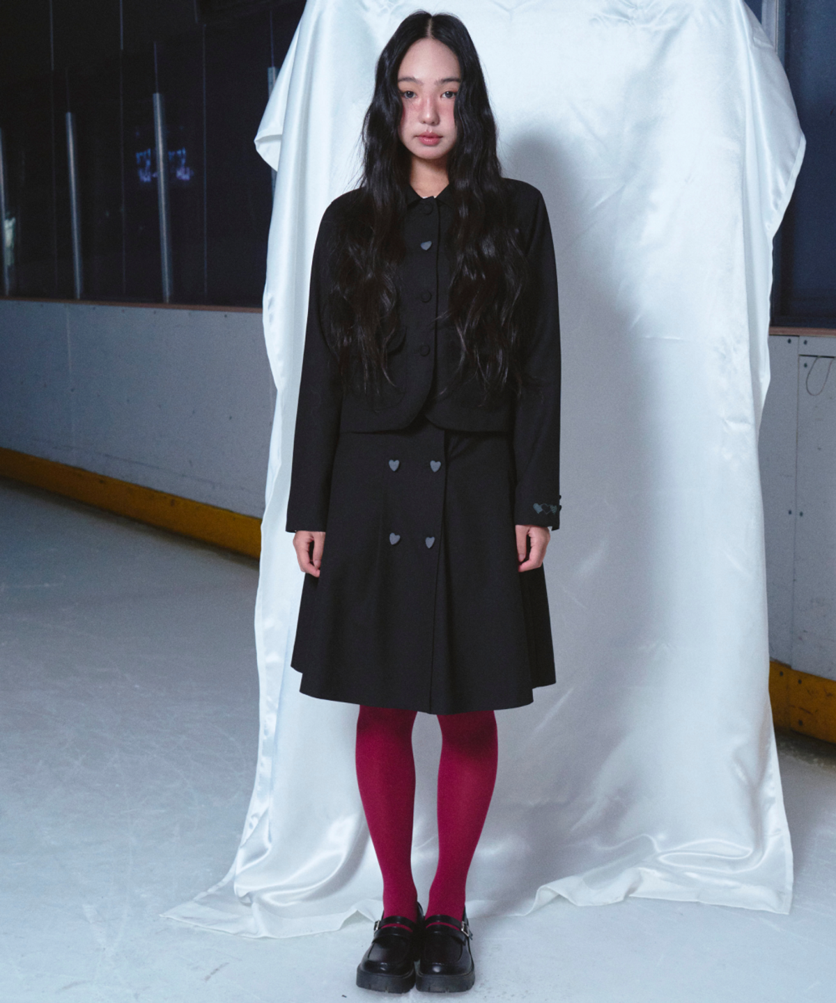 로긴 앤 로지(ROGIN N ROSIE) [Set] Heart Button Point Set-up Black