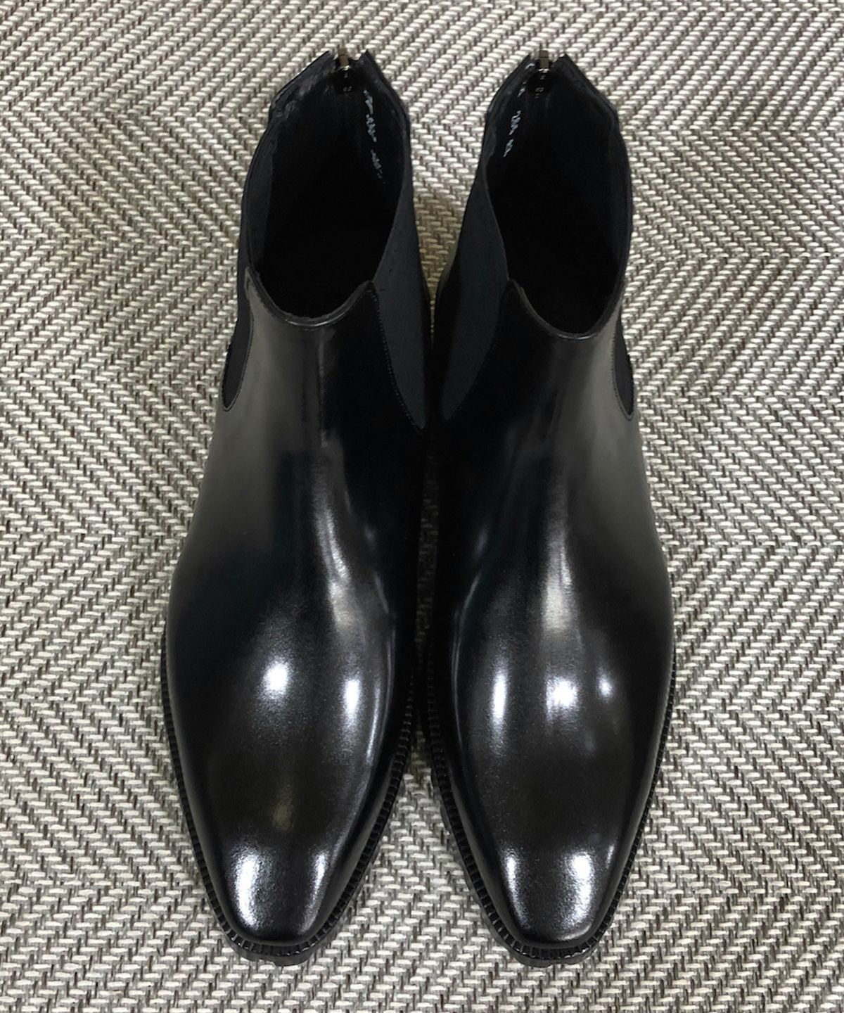 조앤슈(JOENSHOE) 백지퍼 스퀘어 워커 첼시부츠 블랙fg
