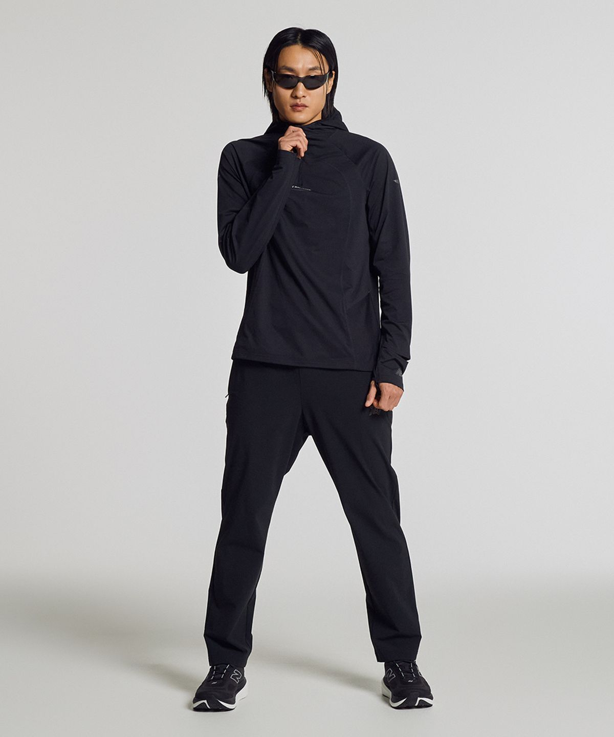 뉴발란스(NEW BALANCE) NBNDG15213 / UNI RC FRESH 후드형 베이스레이어 (BLACK)