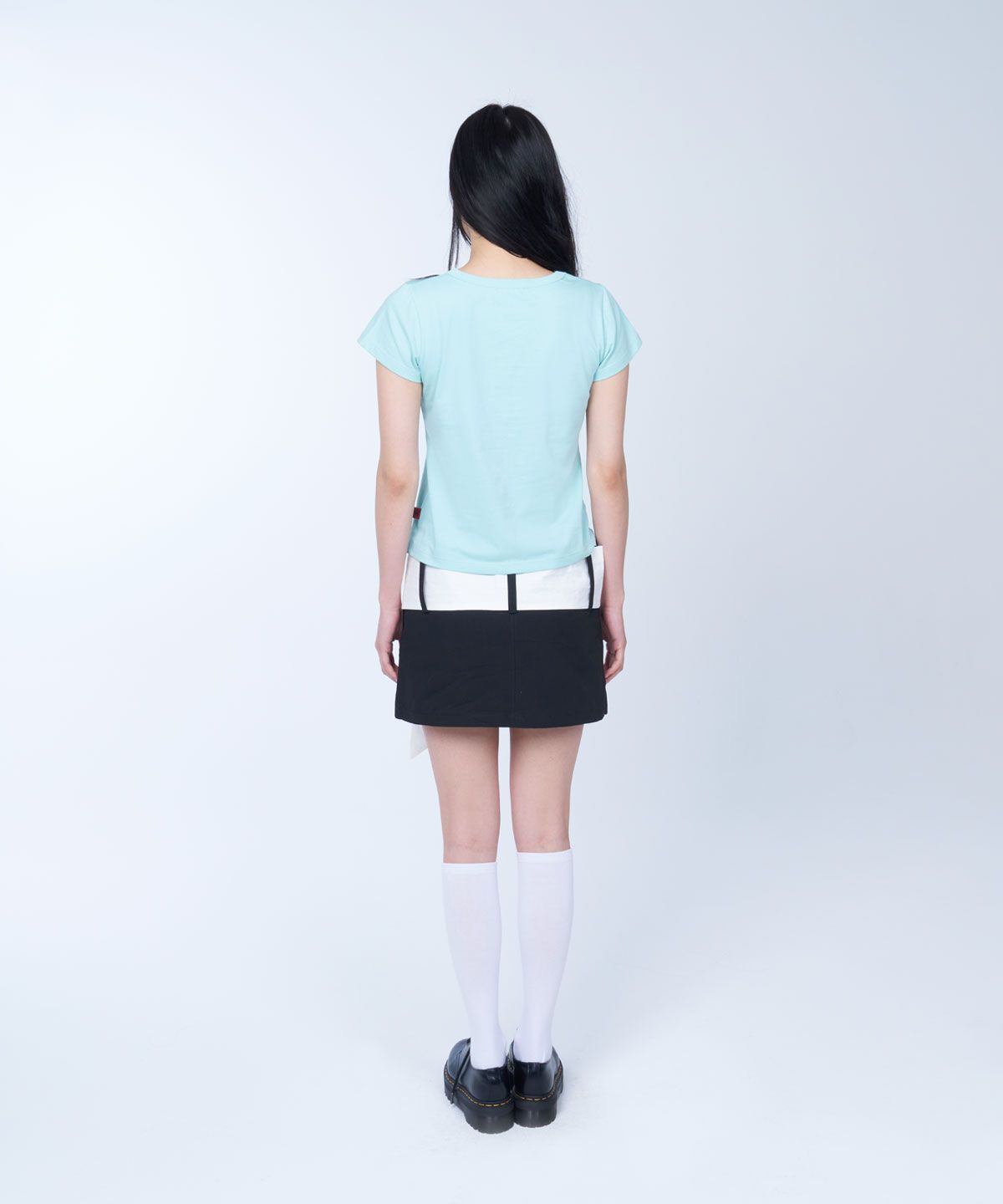 라이라이(LYELYE) Strapline mini skirt (black)