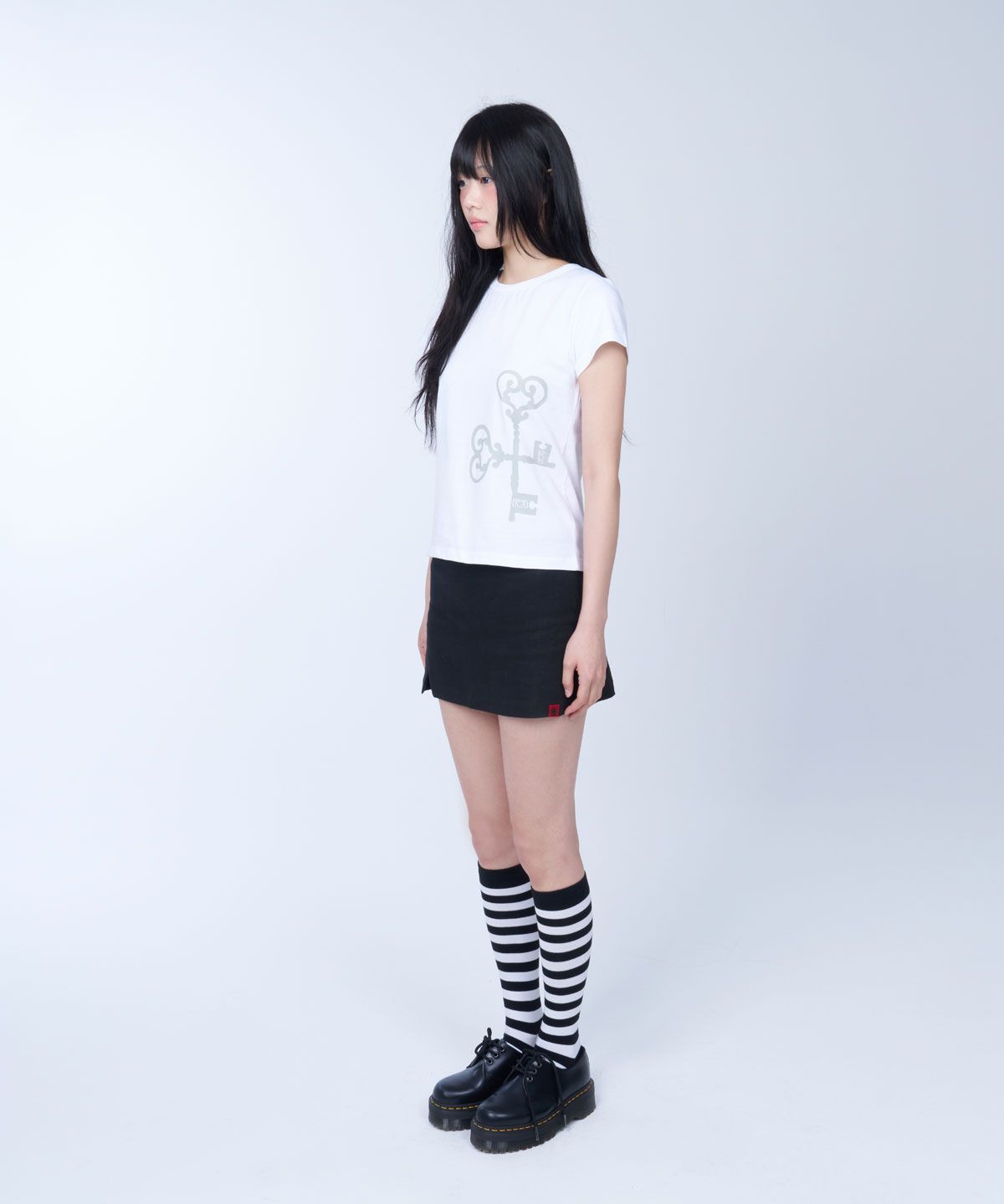 라이라이(LYELYE) Tweed mini skirt (black)