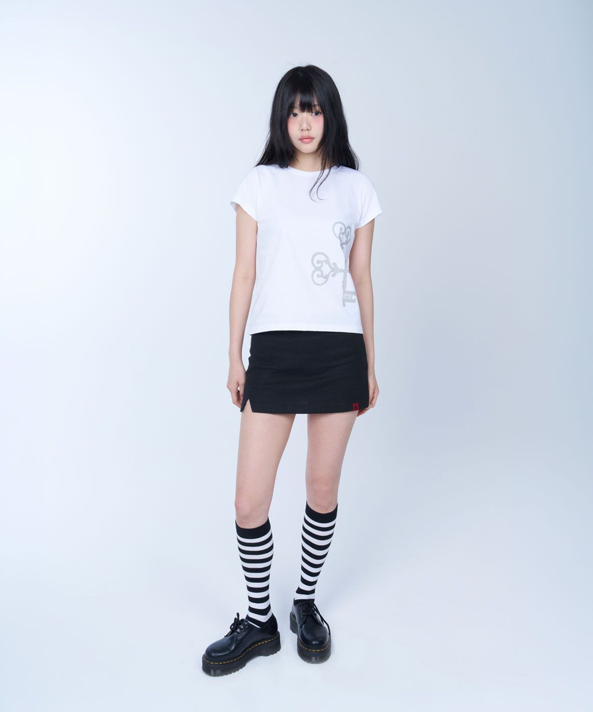 라이라이(LYELYE) Tweed mini skirt (black)