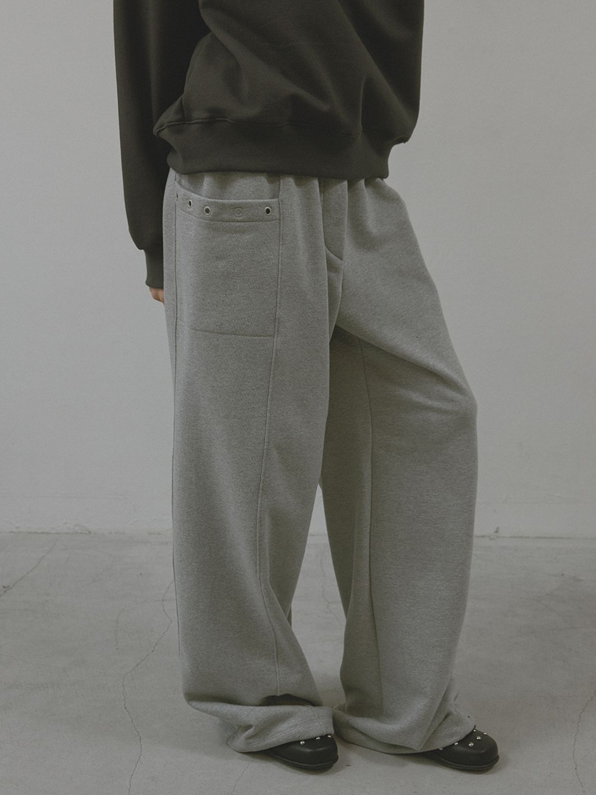 아수라(ASURA) COLOR FLIP SWEATPANTS (MELANGE GREY)
