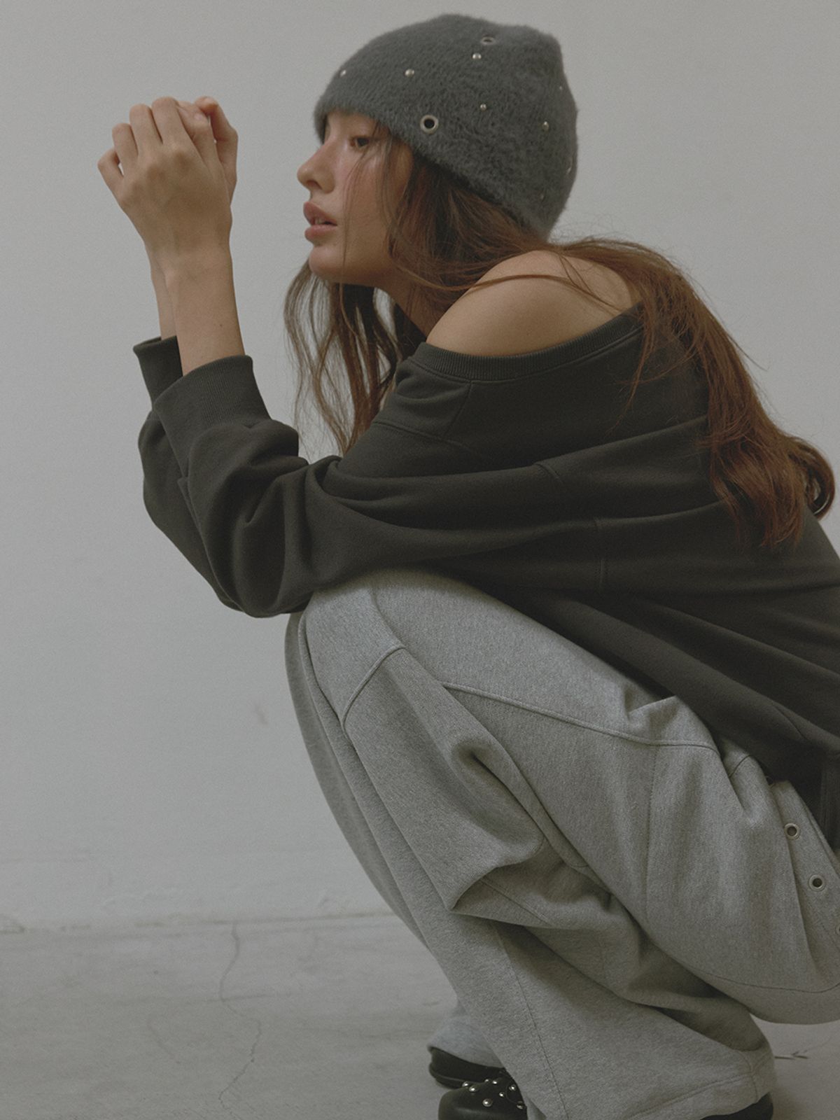 아수라(ASURA) GALAXY KNIT BEANIE (CHARCOAL)