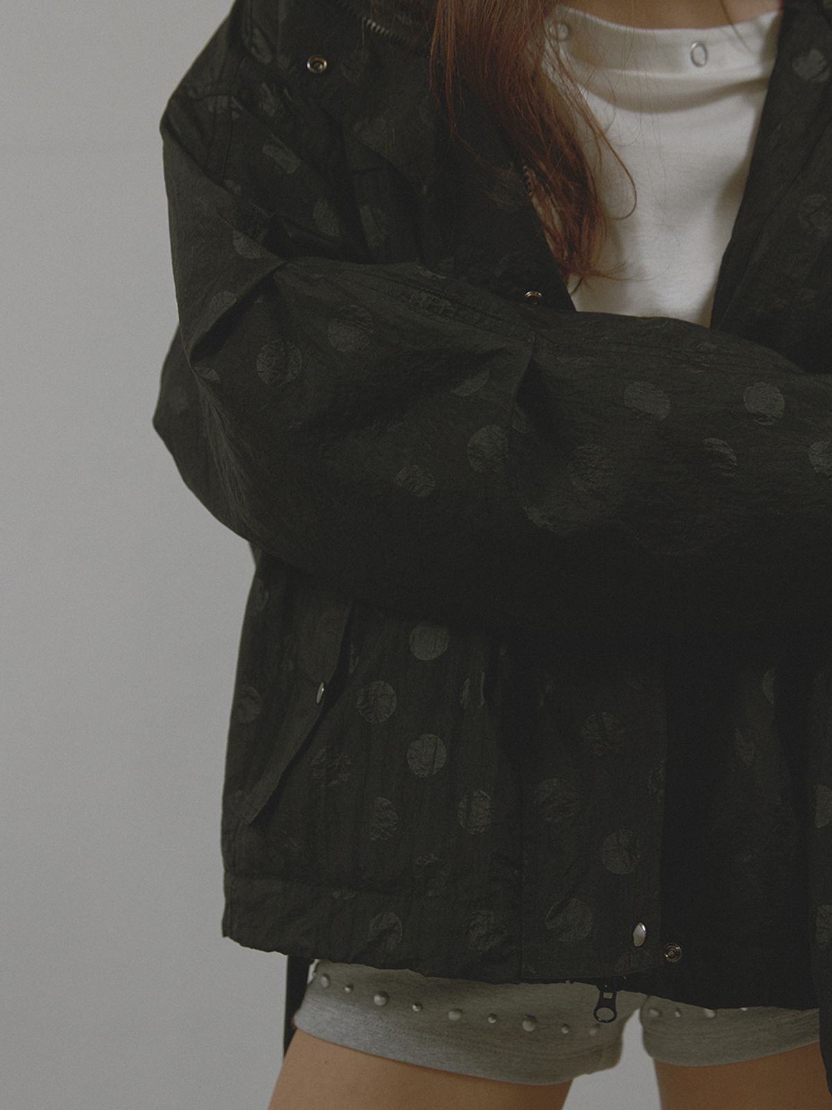 아수라(ASURA) PATTERN DUO BOMBER JACKET (BLACK DOT)