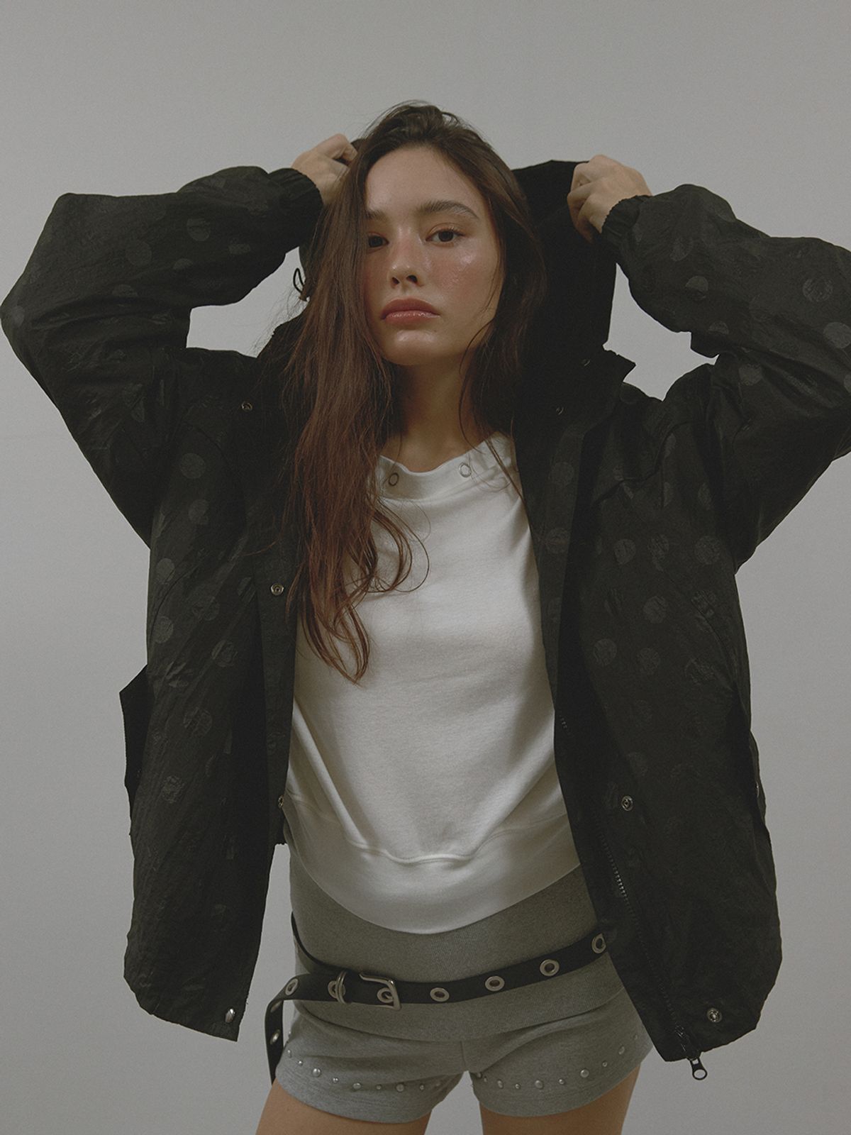 아수라(ASURA) PATTERN DUO BOMBER JACKET (BLACK DOT)