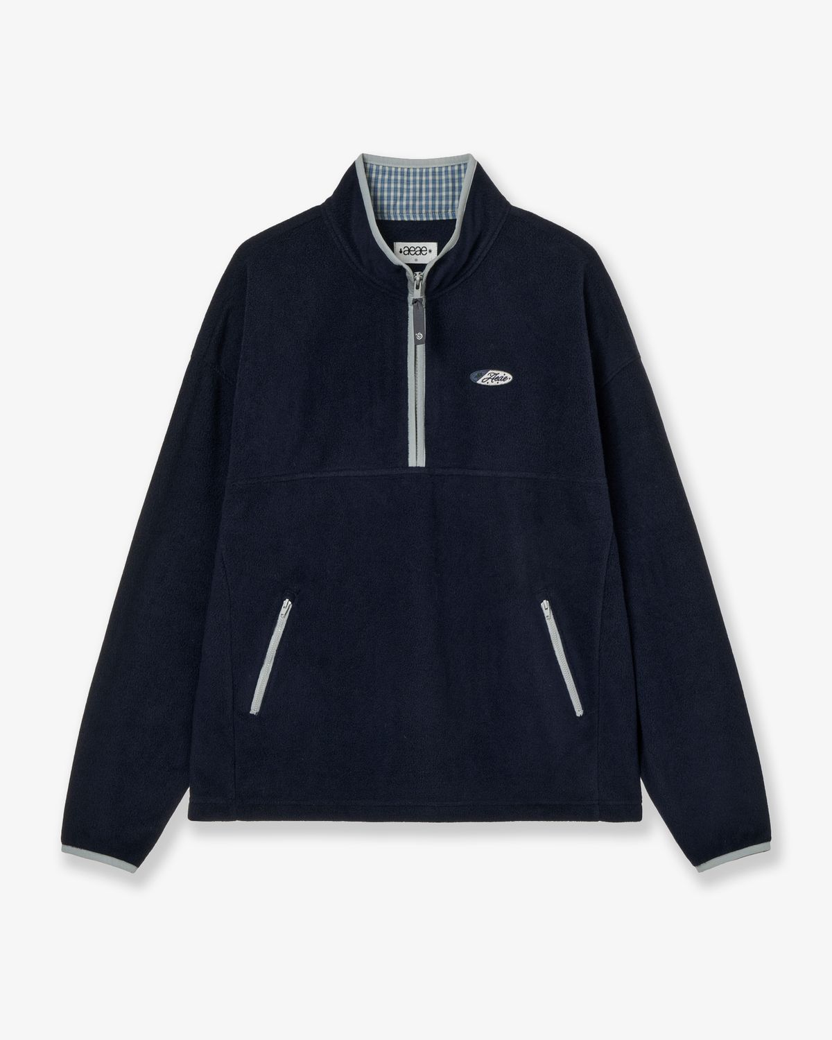 에이이에이이(AEAE) SYMBOL FLEECE ANORAK [NAVY]