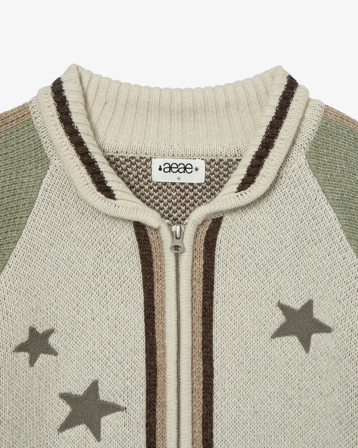 에이이에이이(AEAE) STAR JACQUARD COWICHAN [KHAKI]