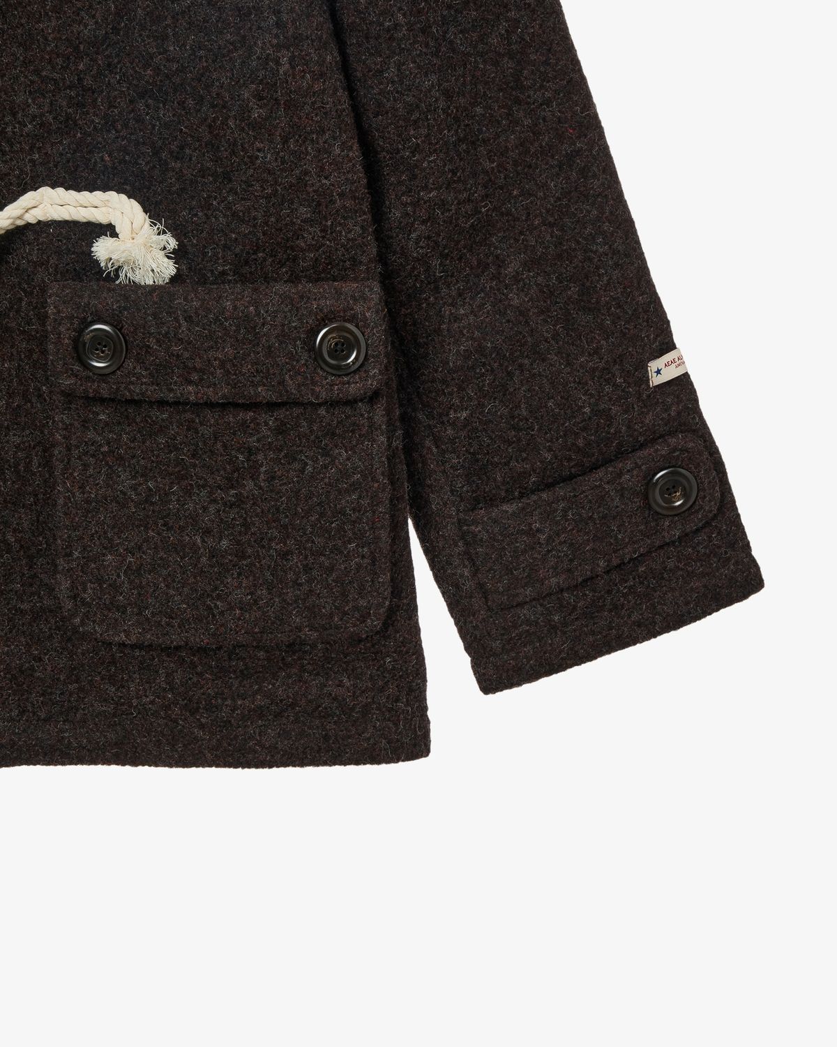 에이이에이이(AEAE) FUR HOOD DUFFLE COAT [DARK BROWN]
