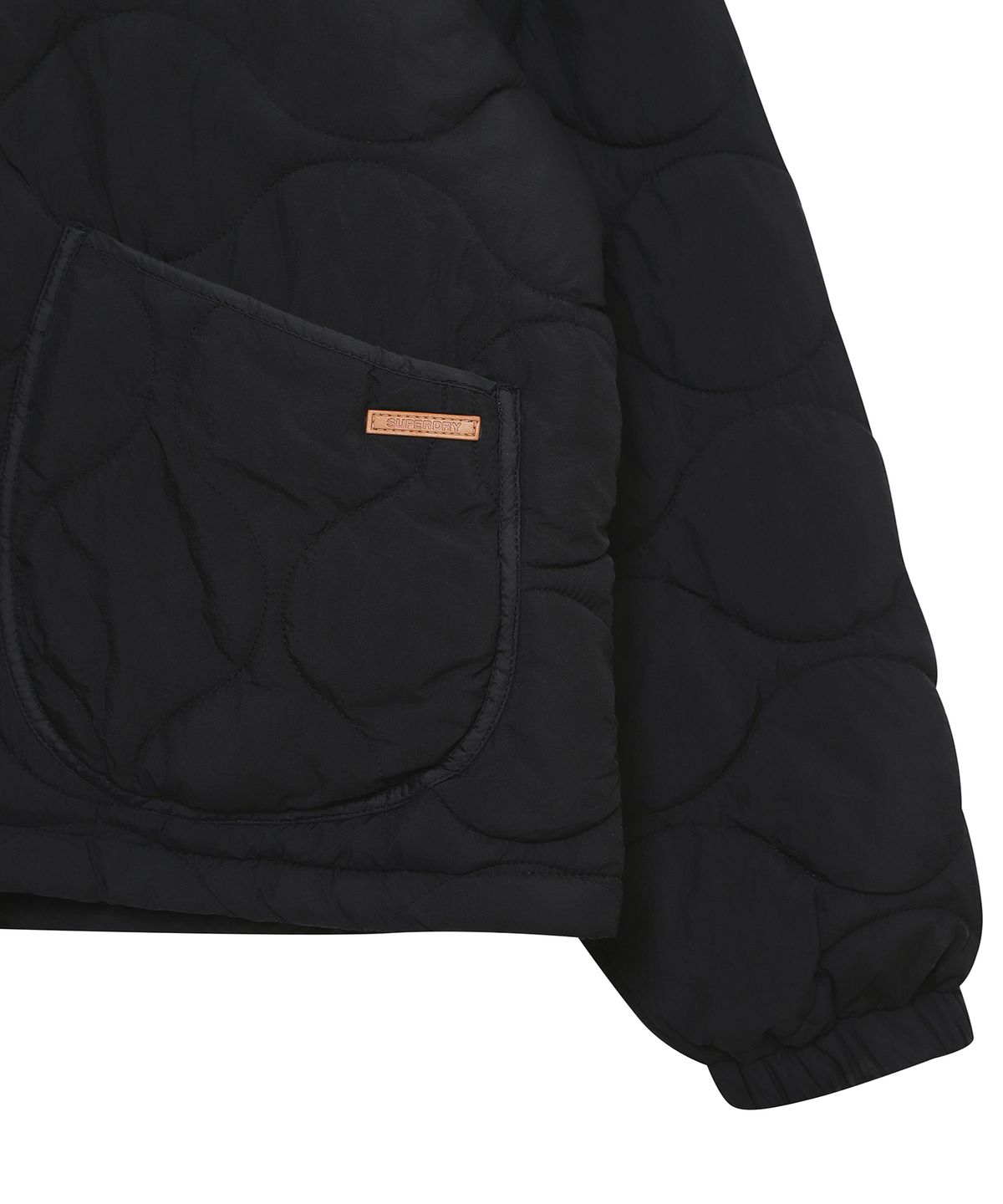 슈퍼드라이(SUPERDRY) W 후드 퀼팅 자켓 블랙