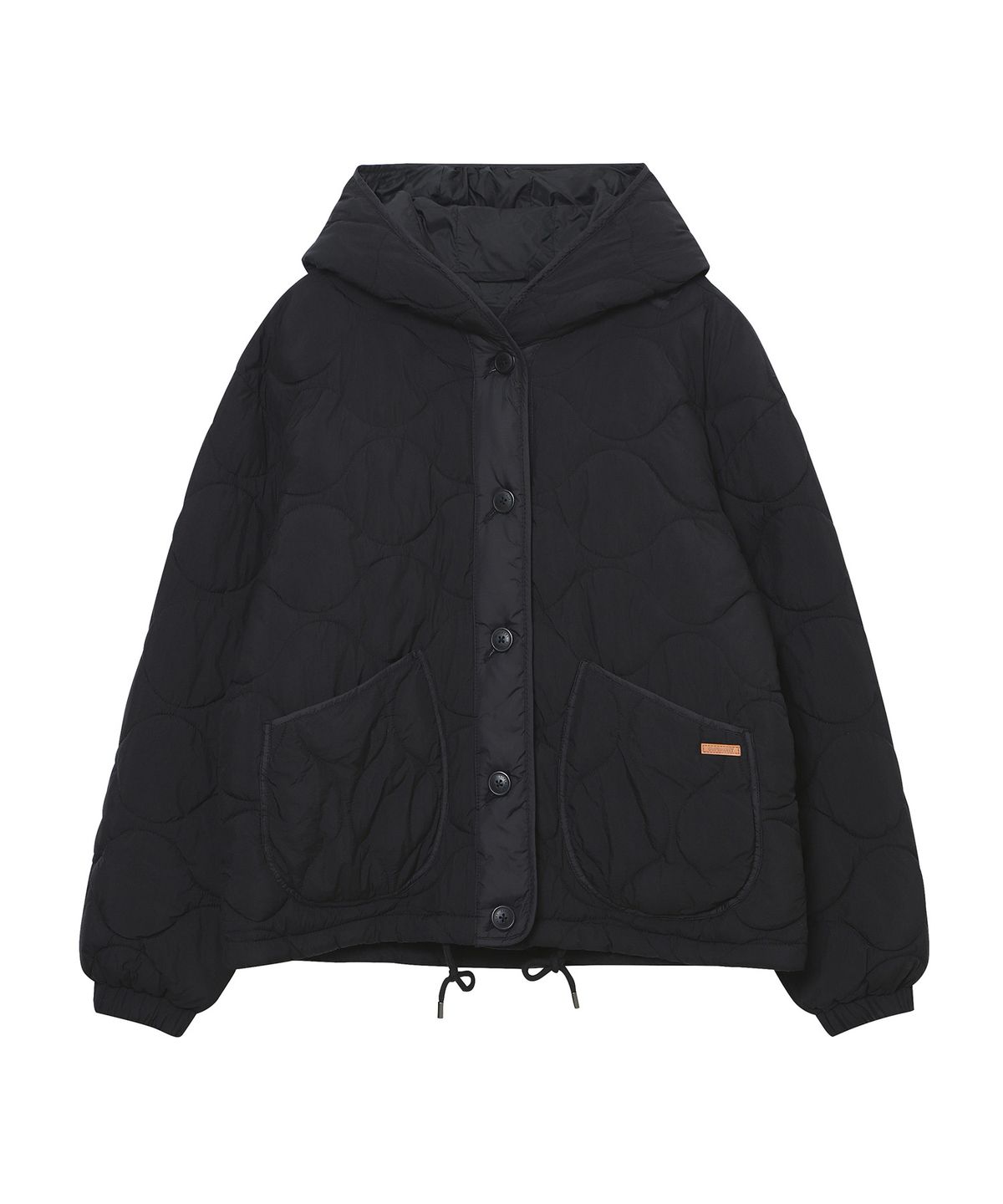슈퍼드라이(SUPERDRY) W 후드 퀼팅 자켓 블랙