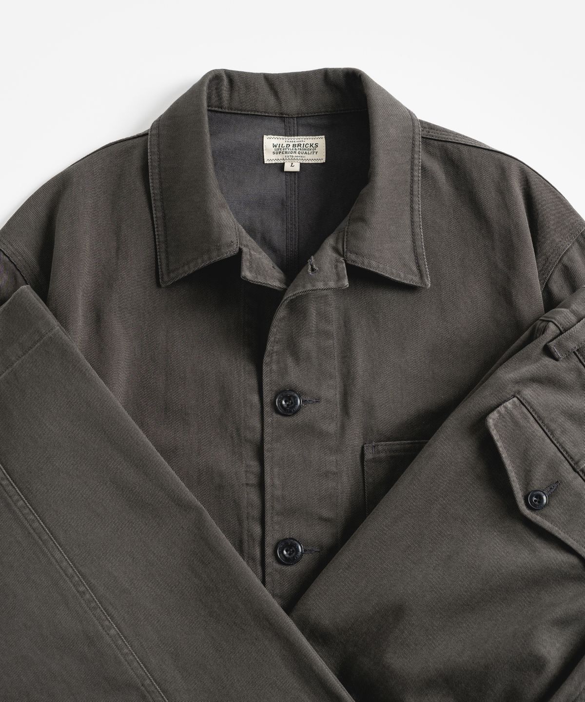와일드 브릭스(WILD BRICKS) W24 OFFICER PANTS (charcoal)