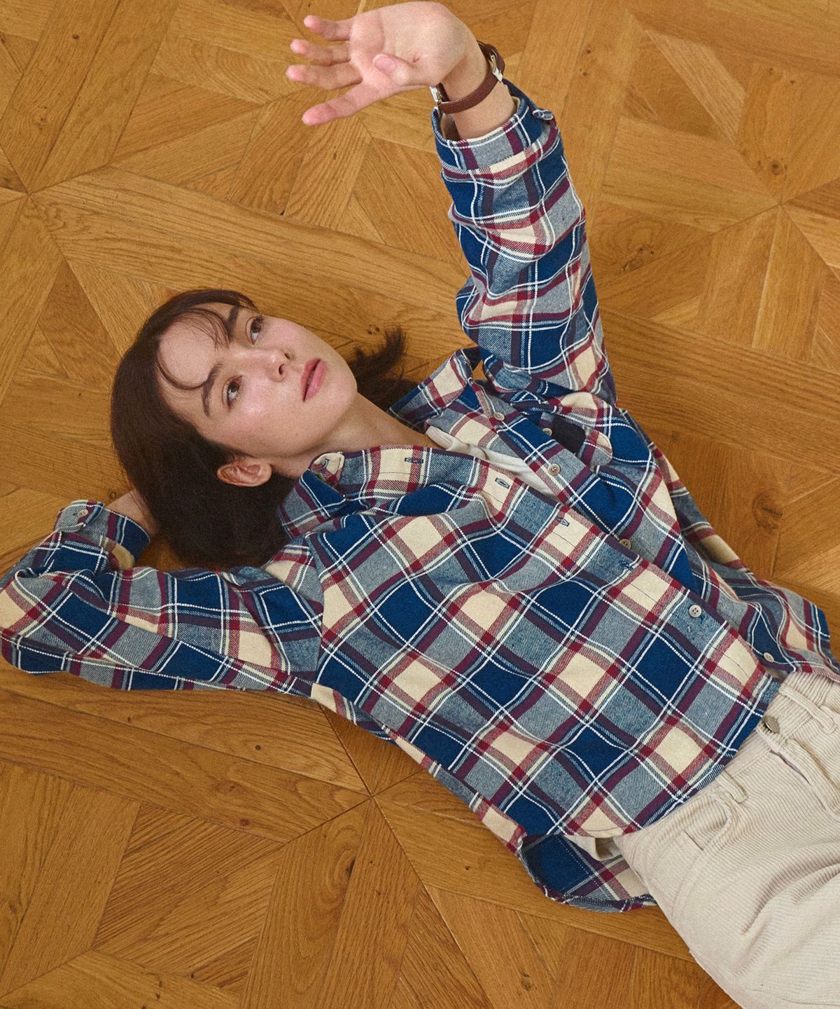슬로우롤리(SLOWLOLLI) Cozy plaid check shirt_3 Colors