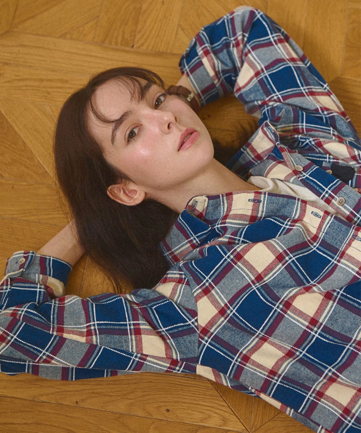 슬로우롤리(SLOWLOLLI) Cozy plaid check shirt_3 Colors