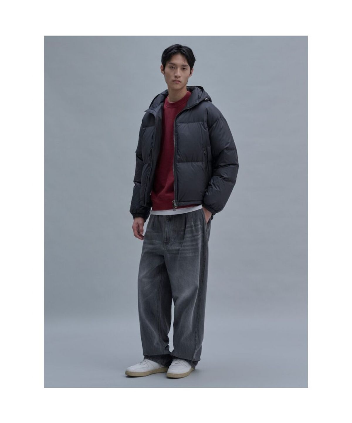 시프트지(SHIFT.G) Essential Hood Down Parka  Ash