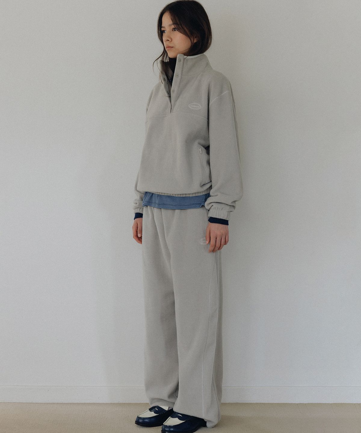 앤니즈(ANDNEEDS) Jeff fleece pants (light khaki)