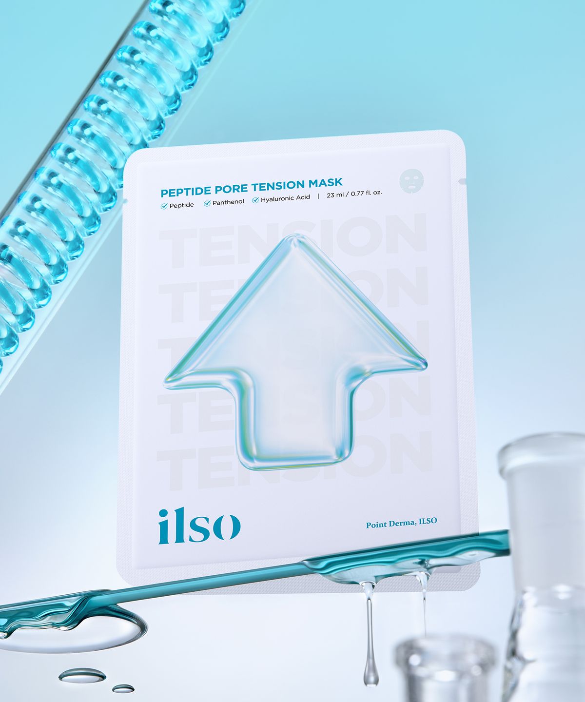 일소(ILSO) 펩타이드 모공 텐션 마스크 10매입 + 듀얼 쿨링 마스터