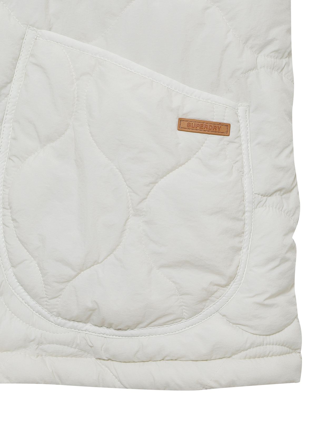 슈퍼드라이(SUPERDRY) W 후드 퀼팅 자켓 아이보리