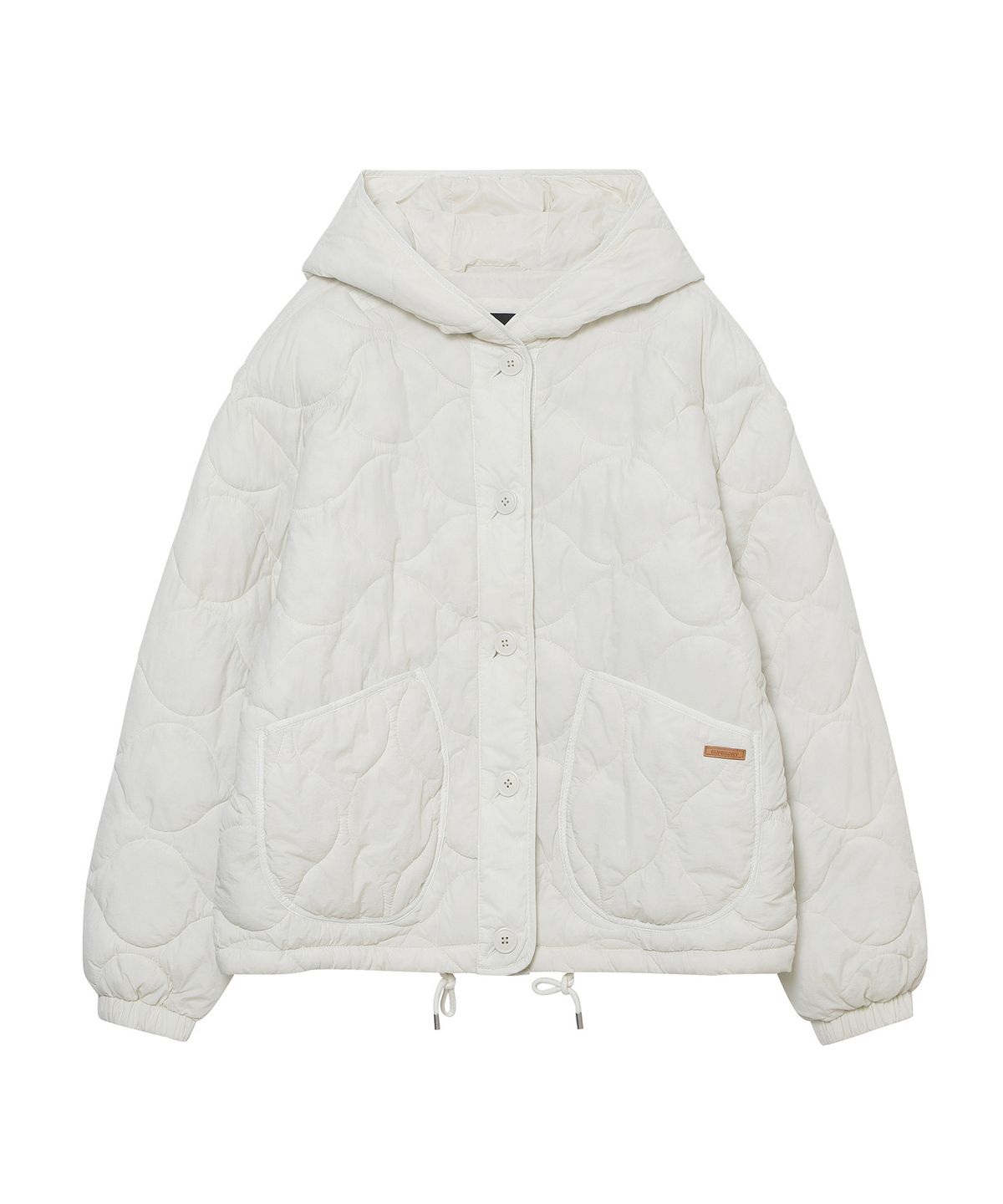 슈퍼드라이(SUPERDRY) W 후드 퀼팅 자켓 아이보리