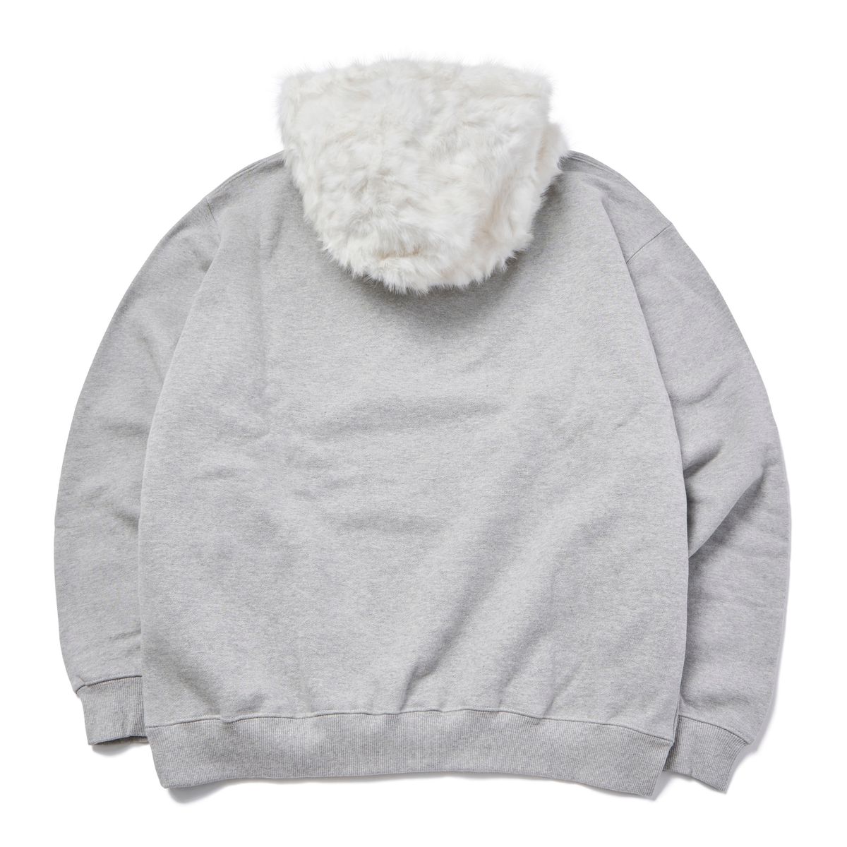 가먼츠팹(GARMENTS FAB) Old English Fur Hoodie (MELANGE GRAY)