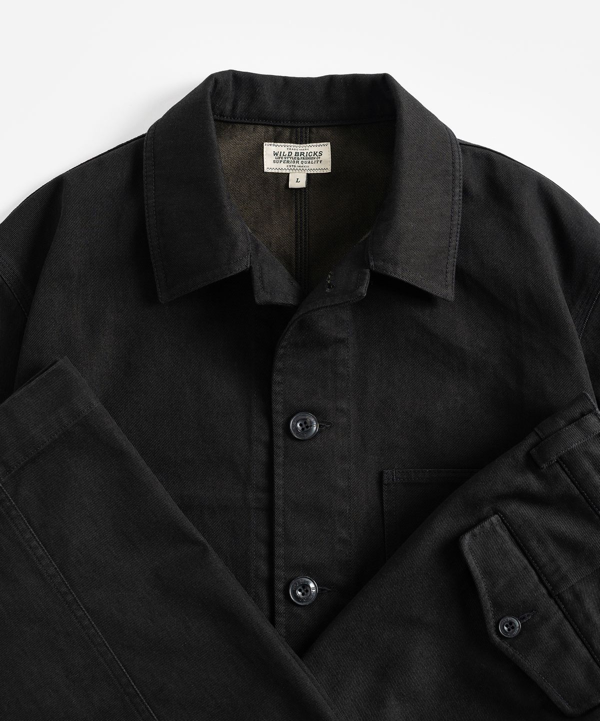 와일드 브릭스(WILD BRICKS) W24 CHORE JACKET & OFFICER PANTS (black)
