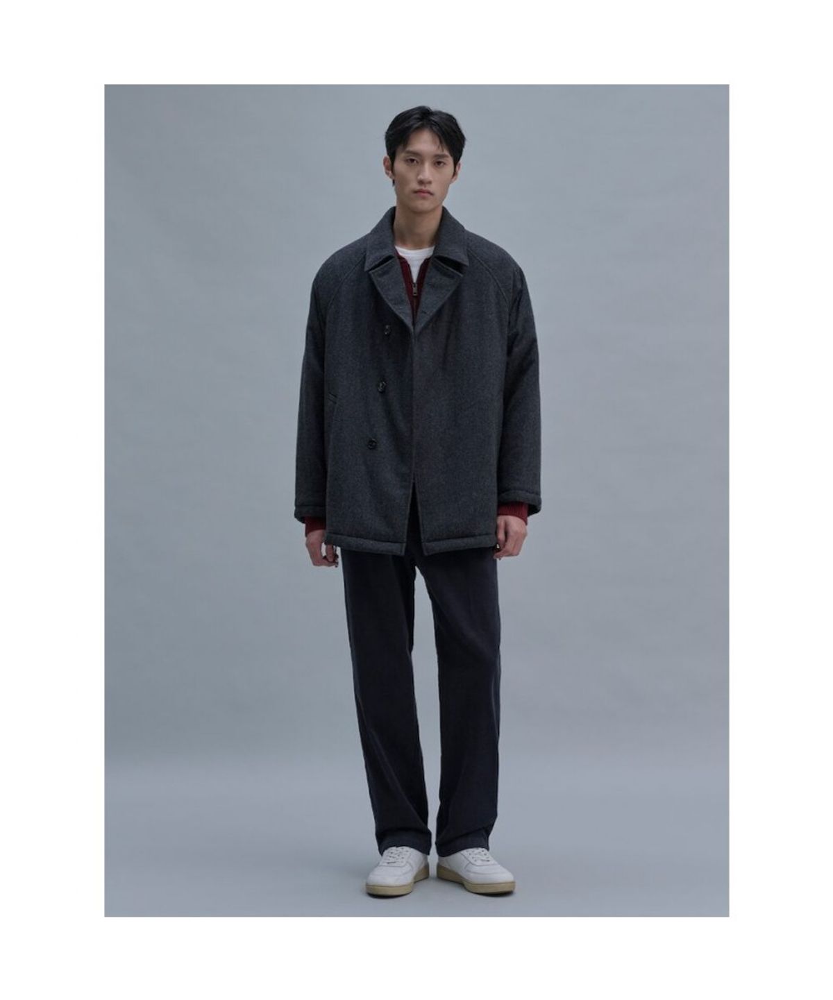 시프트지(SHIFT.G) Wool Padded Half Coat  Ash
