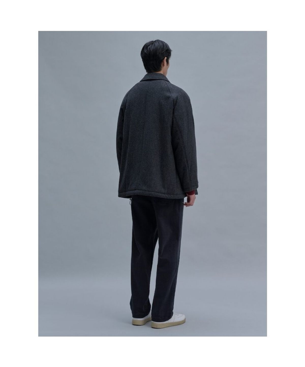 시프트지(SHIFT.G) Wool Padded Half Coat  Ash