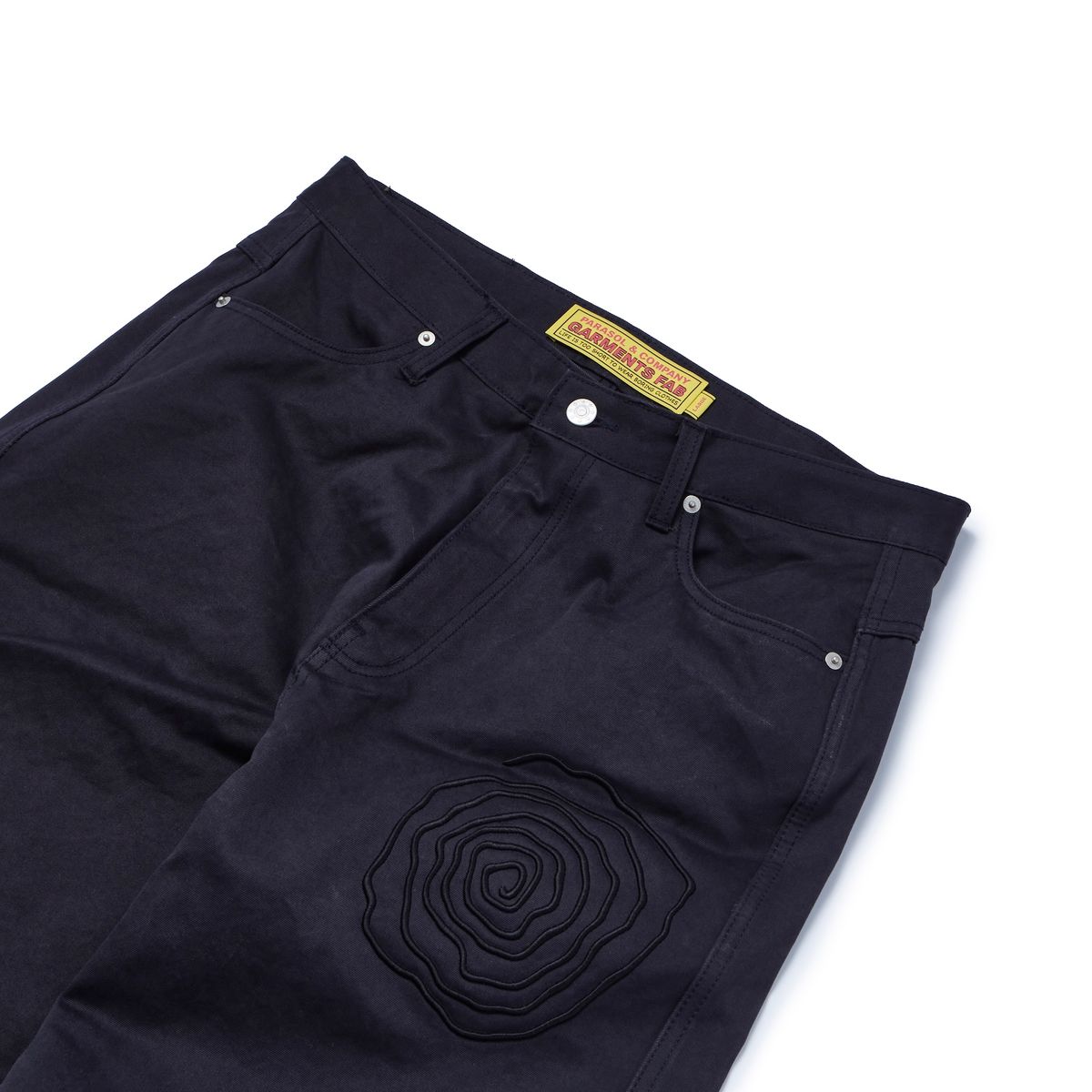 가먼츠팹(GARMENTS FAB) Spiral Rubber EMB Pants (BLACK)