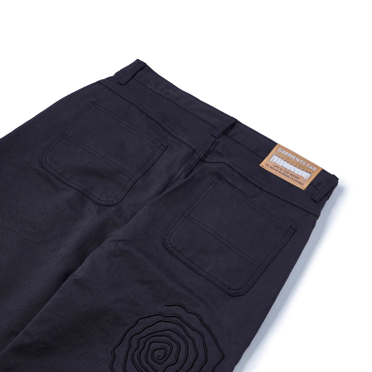 가먼츠팹(GARMENTS FAB) Spiral Rubber EMB Pants (BLACK)