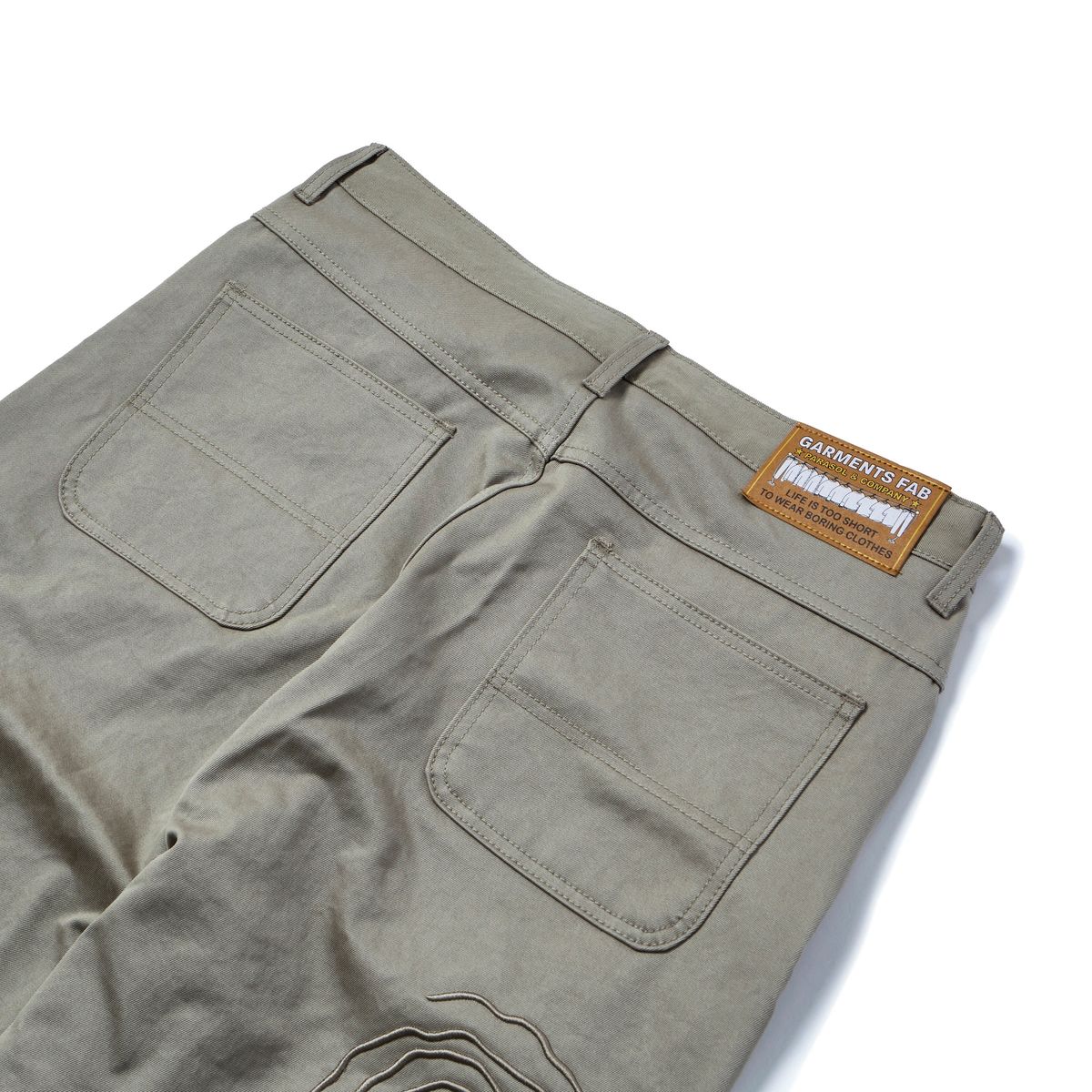 가먼츠팹(GARMENTS FAB) Spiral Rubber EMB Pants (BEIGE)