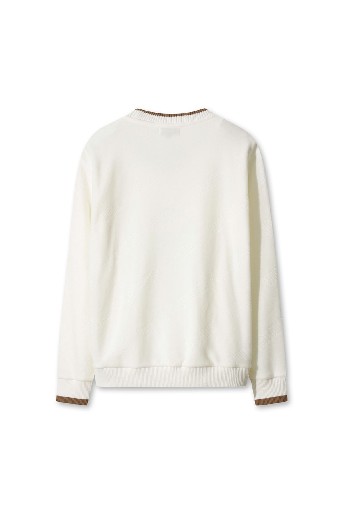 왁(WAAC) Men Embossed WAAC Logo Fleece Pullover WMTBW25707IVX
