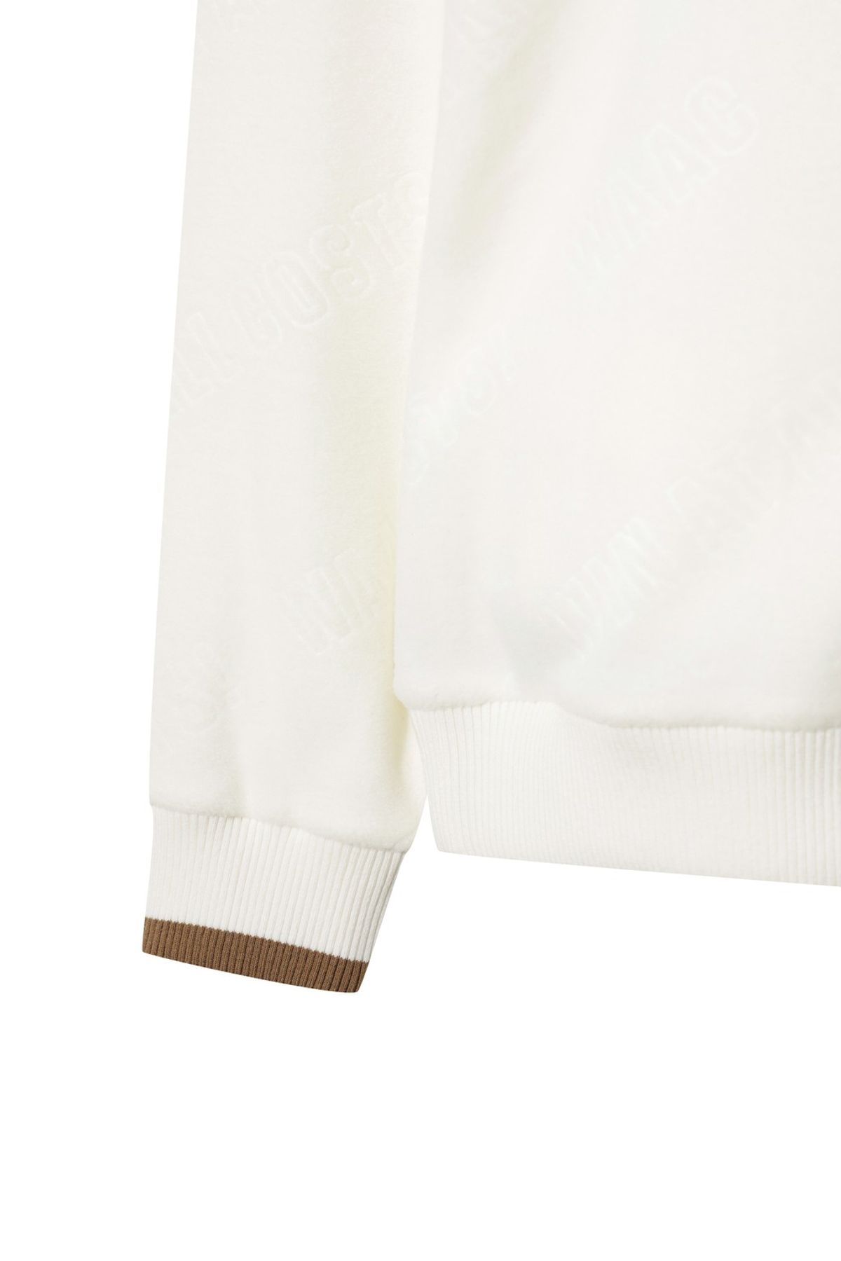 왁(WAAC) Men Embossed WAAC Logo Fleece Pullover WMTBW25707IVX