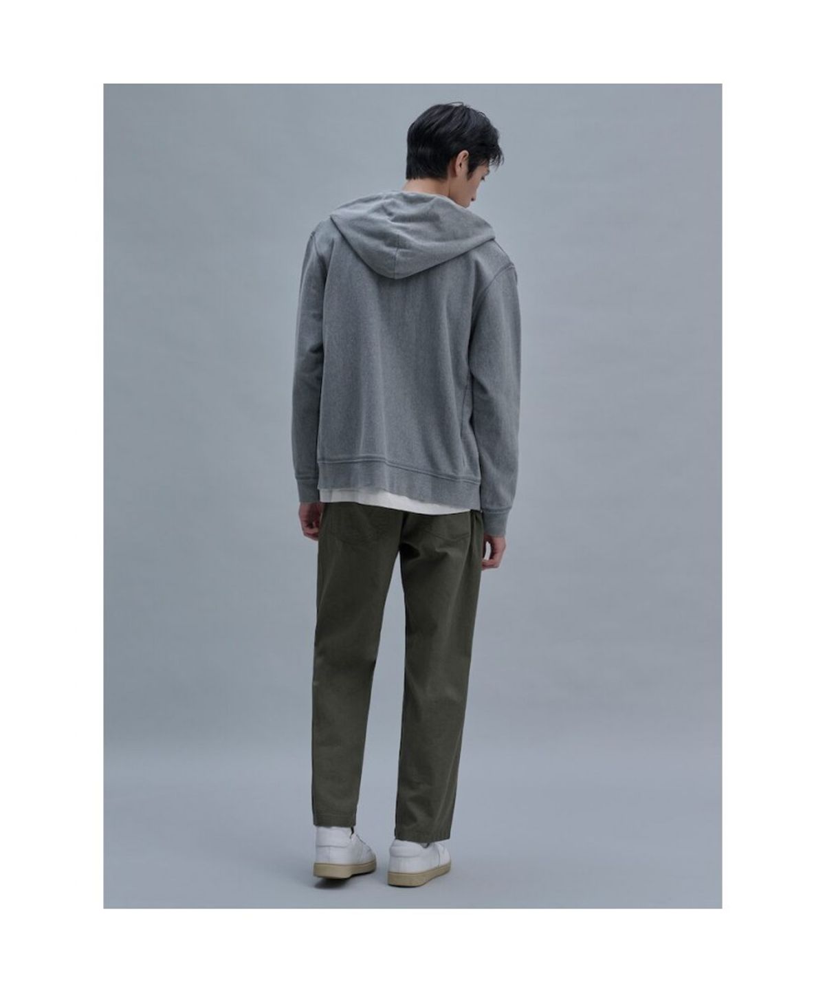 시프트지(SHIFT.G) Washed Color Hoodie Zip Up  Grey
