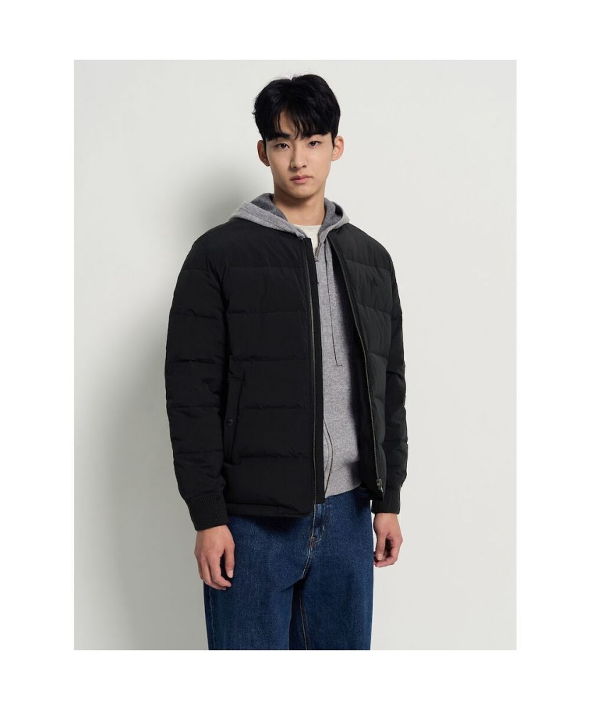 빈폴 멘(BEANPOLE MEN) MA1 중경량 덕다운 점퍼  블랙