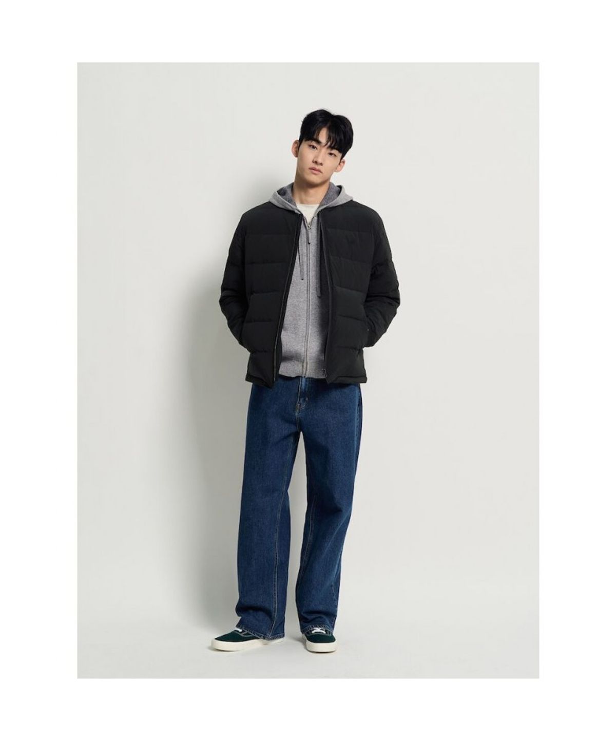 빈폴 멘(BEANPOLE MEN) MA1 중경량 덕다운 점퍼  블랙
