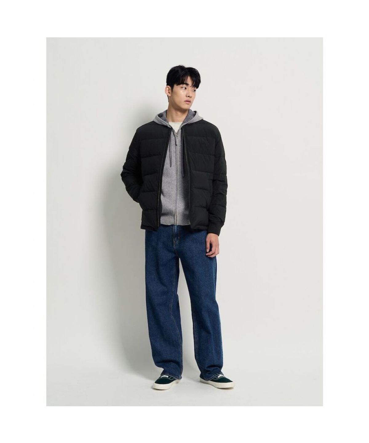 빈폴 멘(BEANPOLE MEN) MA1 중경량 덕다운 점퍼  블랙